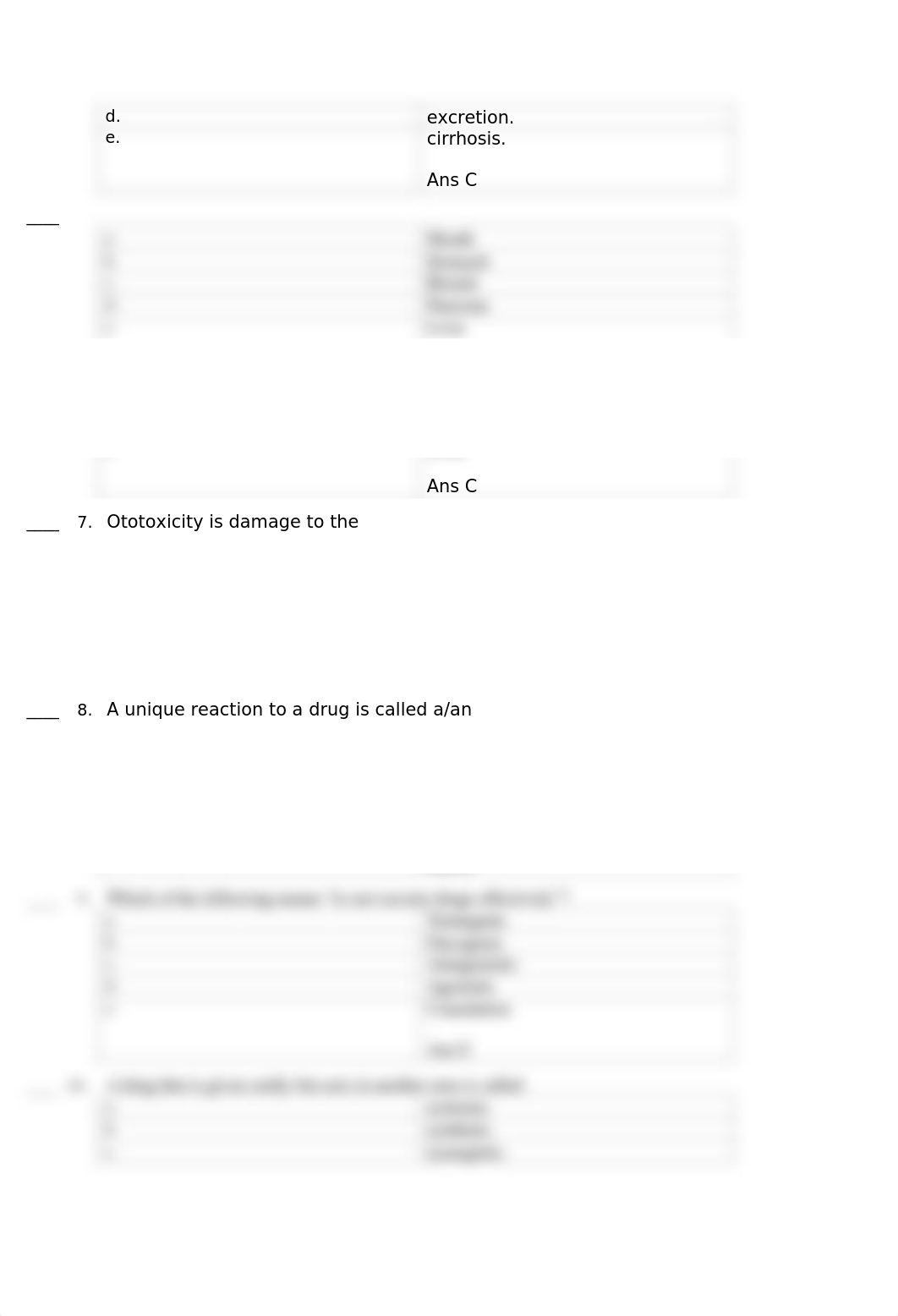 Chapter 2. Basics of Pharmacology
Multiple Choice
Identify the choice_dzug5y0tm2o_page2