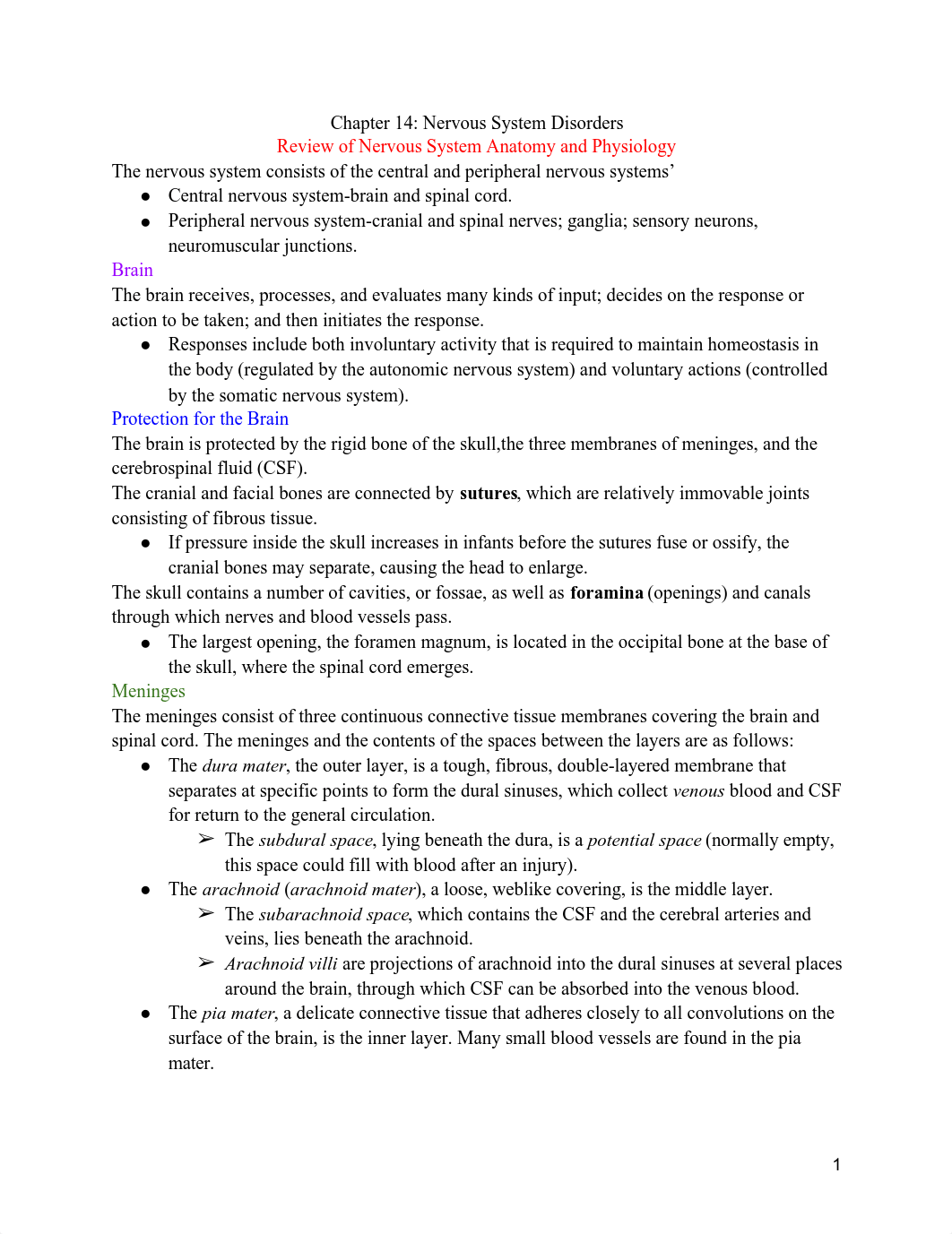 Fundamentals Medical Science II_ Chapter 14 Notes (1).pdf_dzure2nr5gi_page1