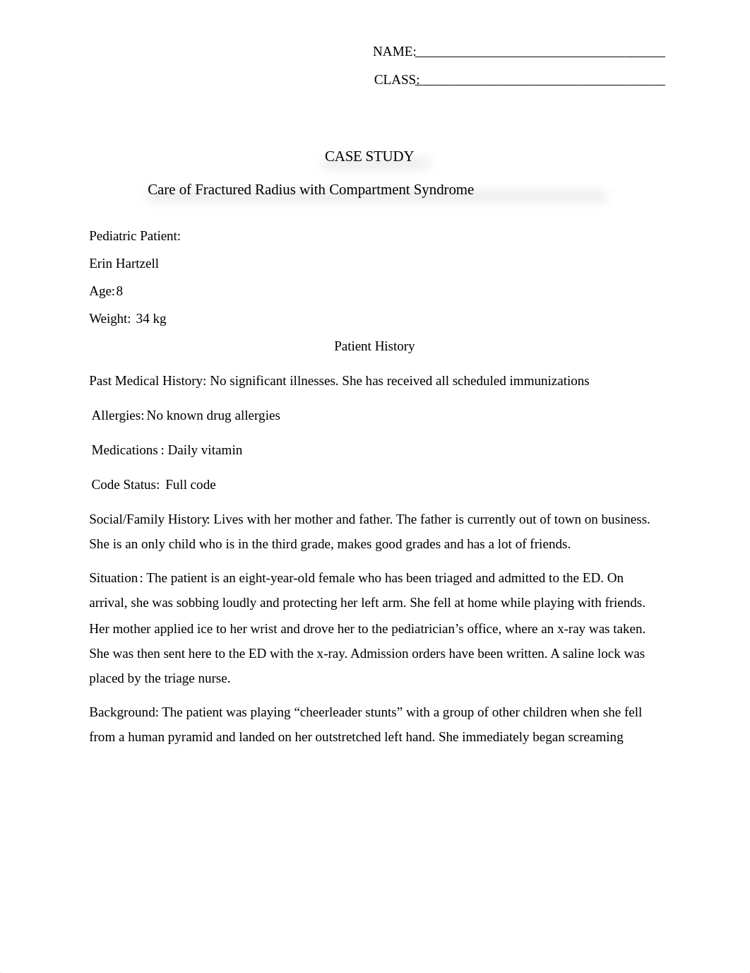 Pediatric Compartment Syndrome Case Study F.docx_dzv0do1x5p4_page1