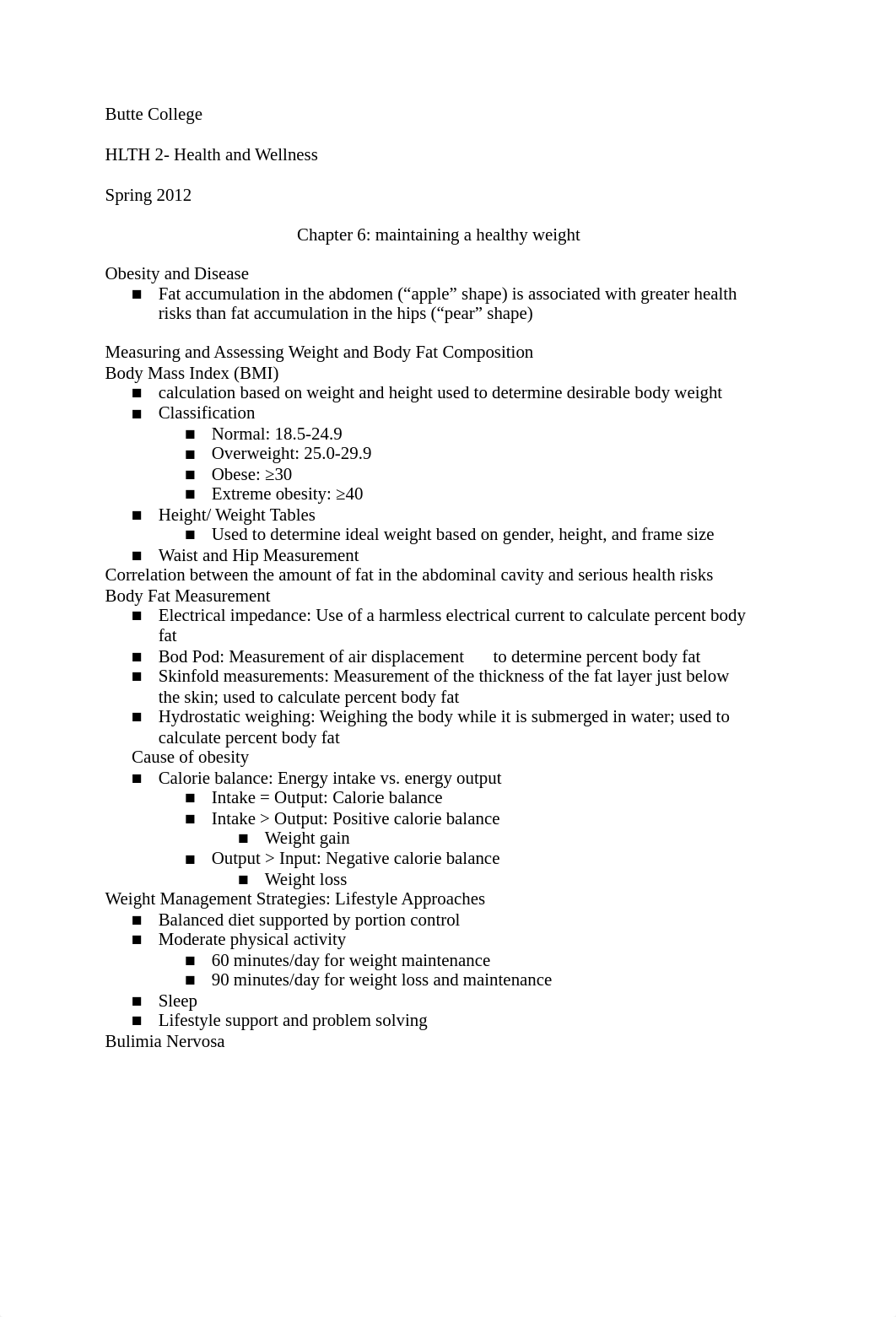 Chapter 6_ maintaining a healthy weight Notes_dzvg8hzeecq_page1