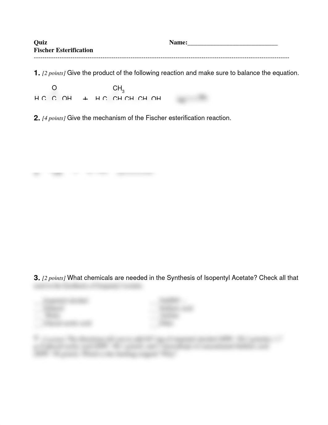 Quiz Fischer esterification Chem 236_dzwv5arbev8_page1