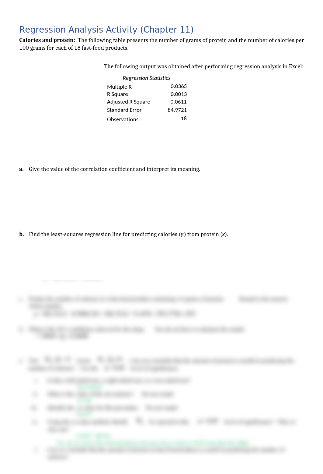 Regression Analysis Worksheet Answers.docx_dzwvi7osgb0_page1