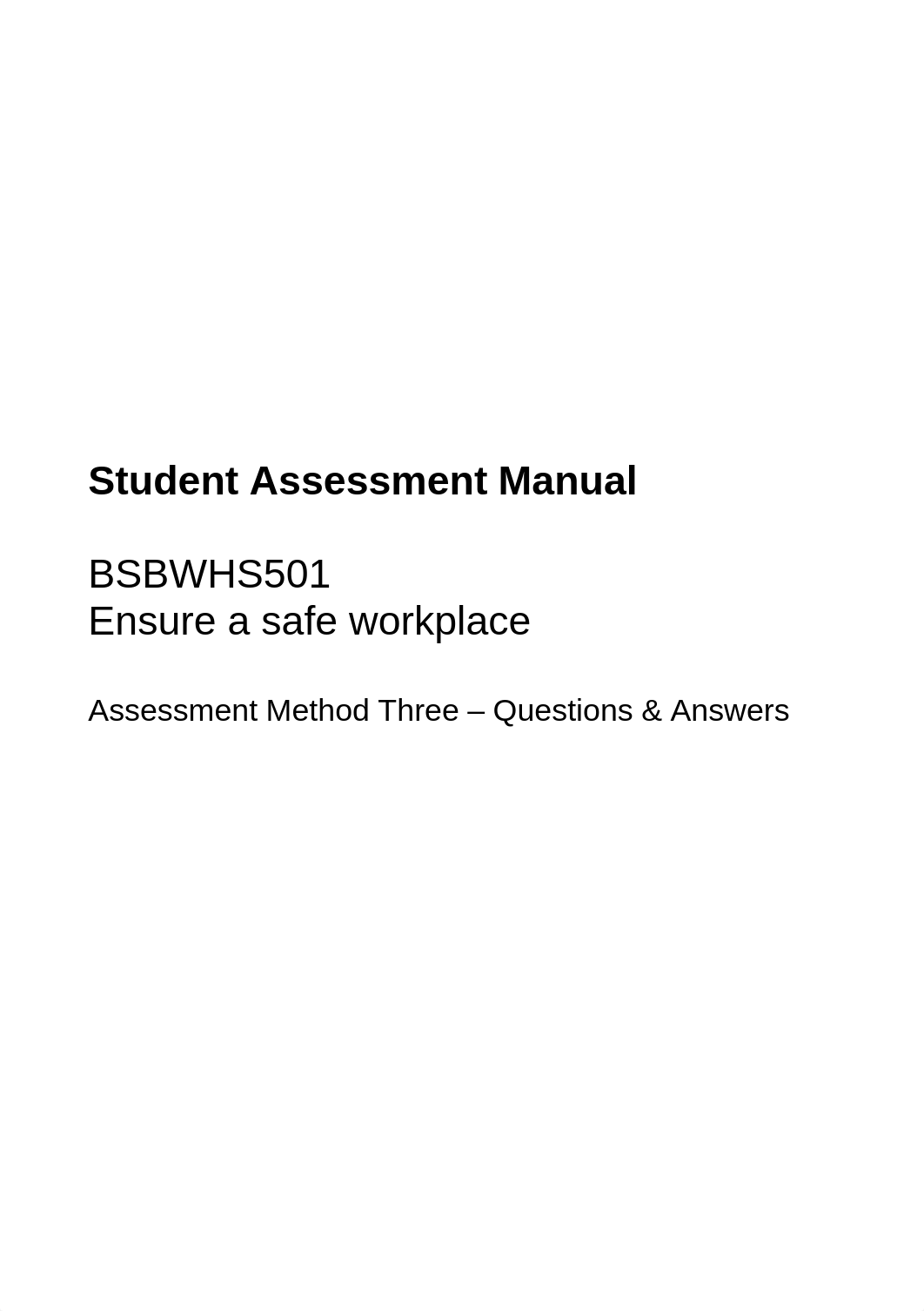 BSBWHS501 Assessment Method      Three.docx_dzwydghkk5l_page1