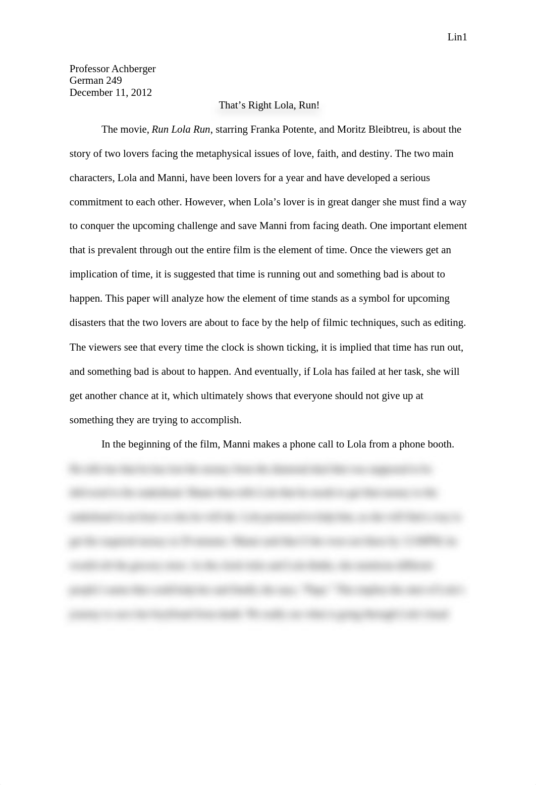 Essay on Run Lola Run Movie_dzwyhxiqdd2_page1