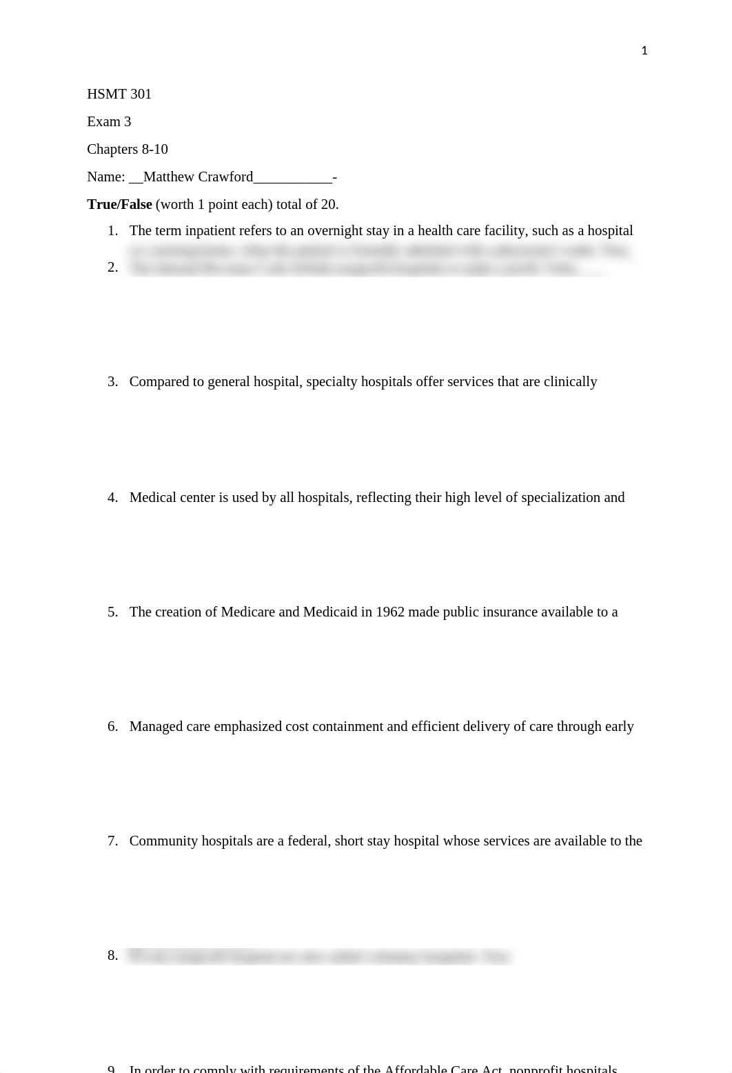 HSMT 301 Exam 3 Chapter 8-10 Student Copy.docx_dzx3yg2uhgg_page1