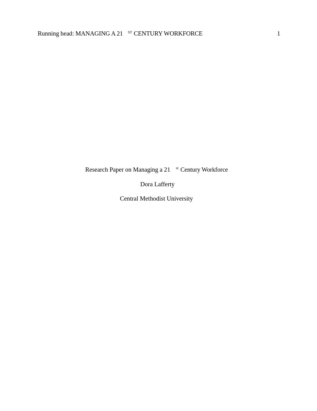 Lafferty Research paper on managing 21st century.docx_dzx4mmcywlv_page1