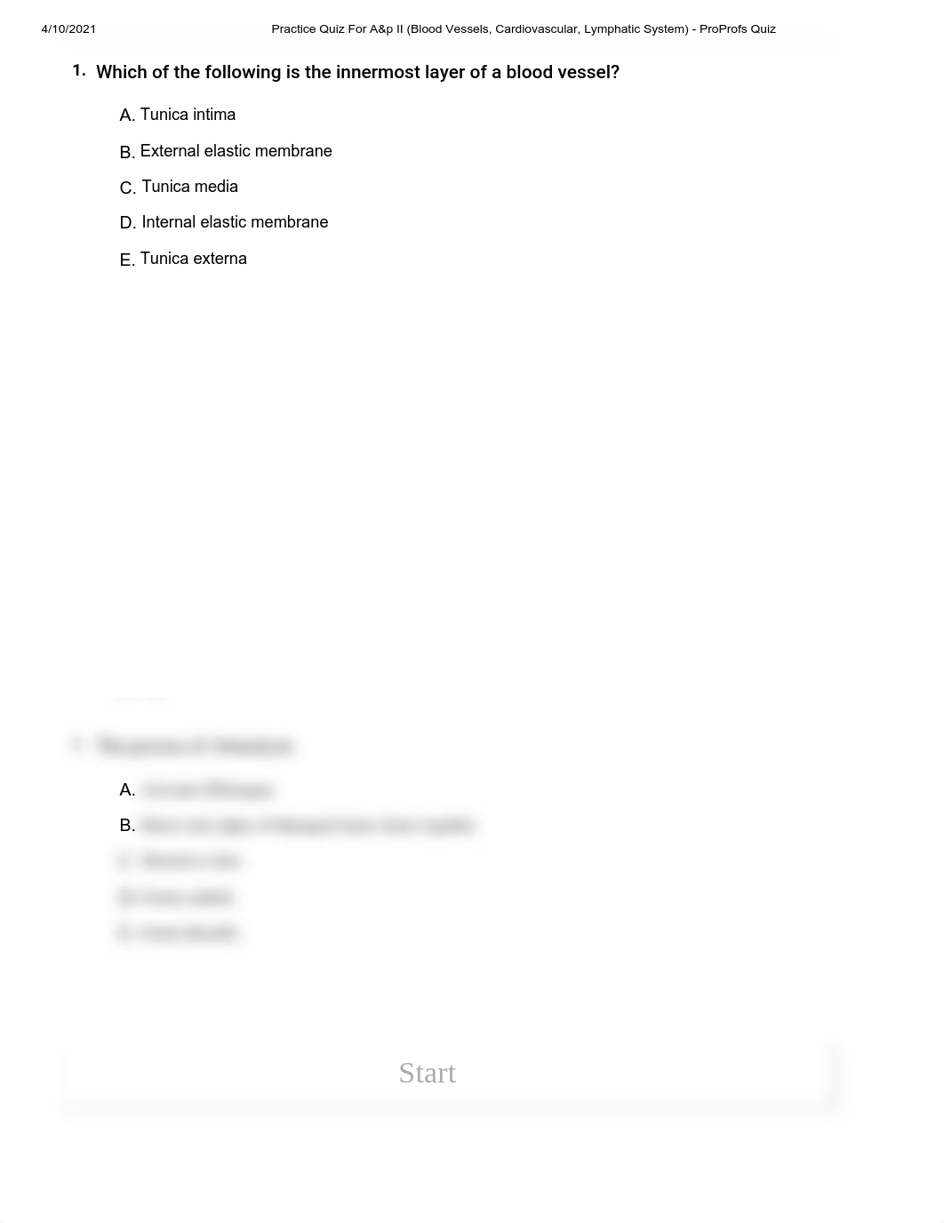 Practice Quiz For A&p II (Blood Vessels, Cardiovascular, Lymphatic System) - ProProfs Quiz.pdf_dzx5yao0zdq_page2