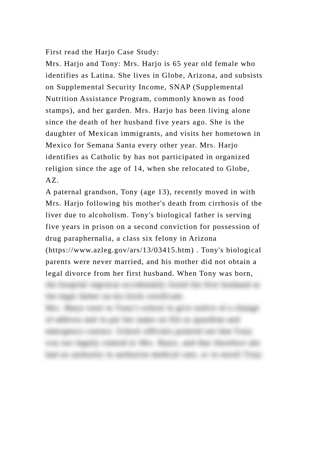 First read the Harjo Case StudyMrs. Harjo and Tony Mrs. Harjo is.docx_dzx79i22ncd_page2