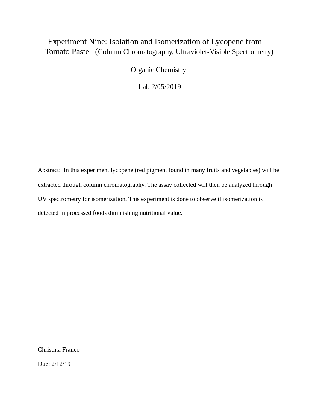 Experiment Nine Orgo.docx_dzxk2j3xydz_page1