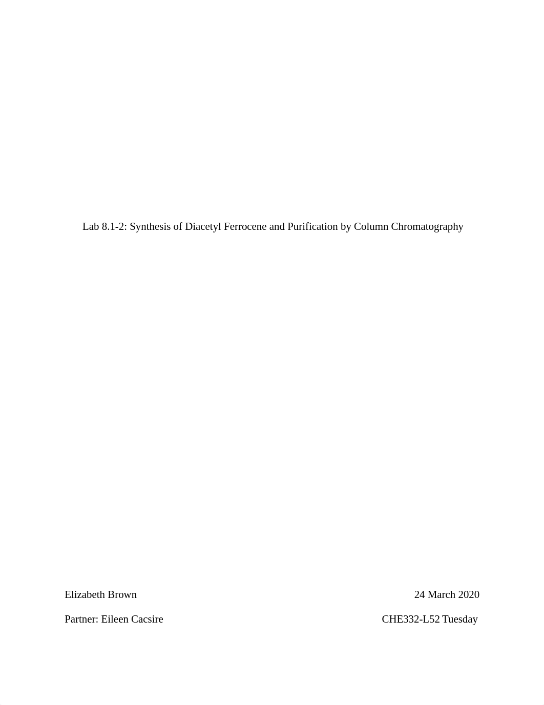 Synthesis of Diacetyl Ferrocene and Purification by Column Chromatography.docx_dzxq7ul2clg_page1