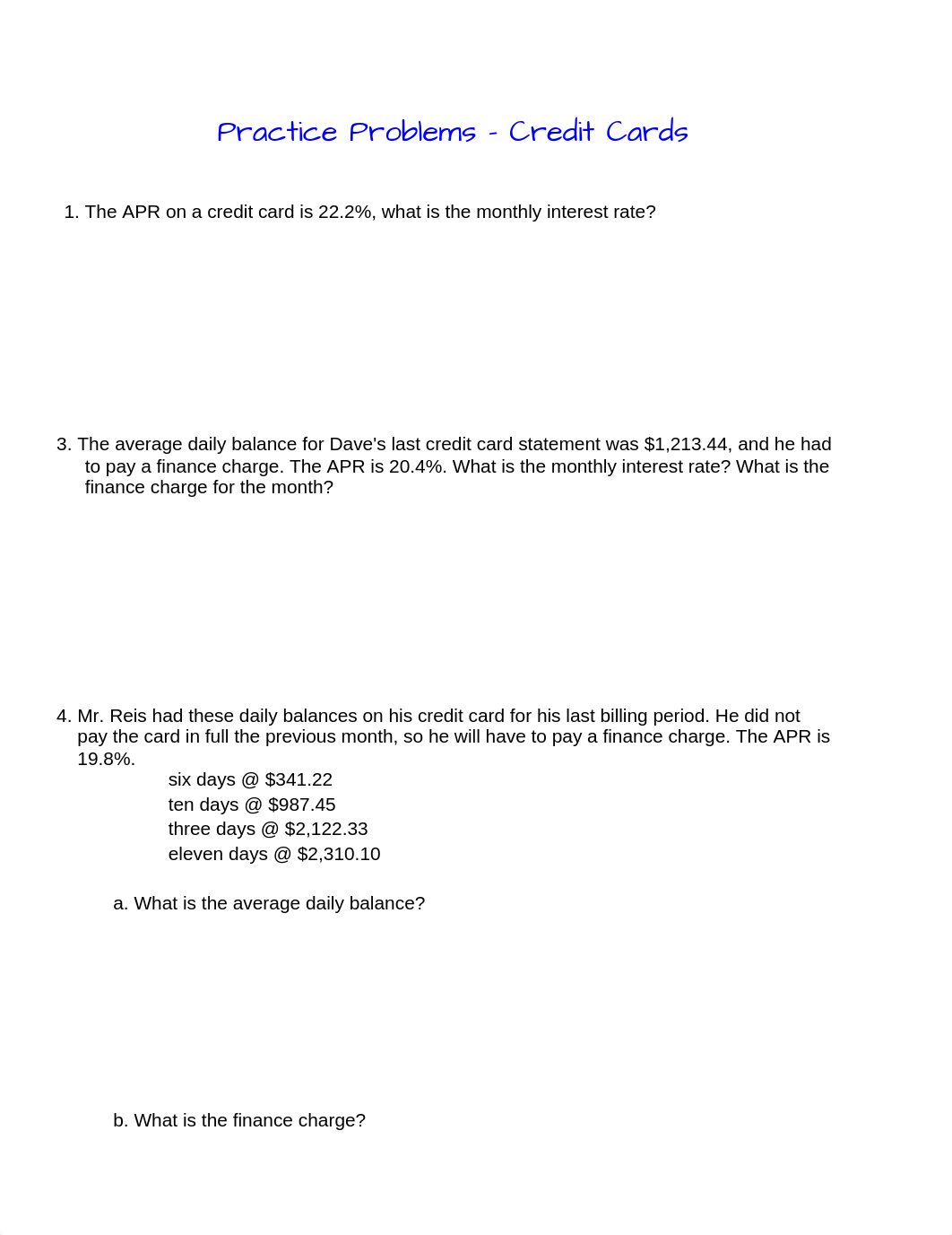 Copy of U3LS4-Practice Credit Cards Problems.docx_dzxrehgmigh_page1