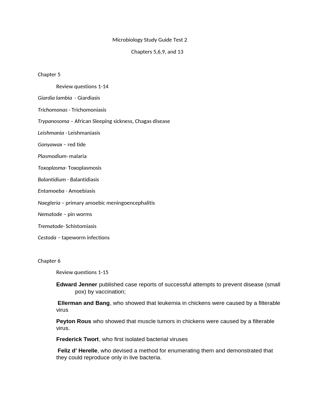 Microbiology Study Guide Test 2.docx_dzytpsuhghw_page1