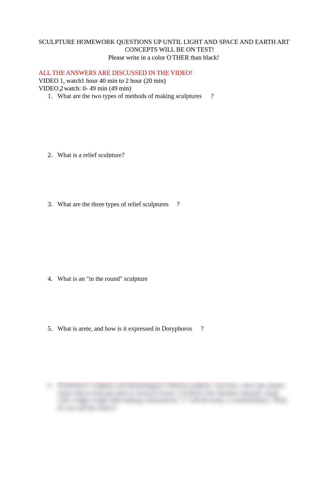 SCULPTURE HOMEWORK QUESTIONS UP UNTIL LIGHT AND SPACE AND EARTH ART.docx_dzyw0mdforb_page1