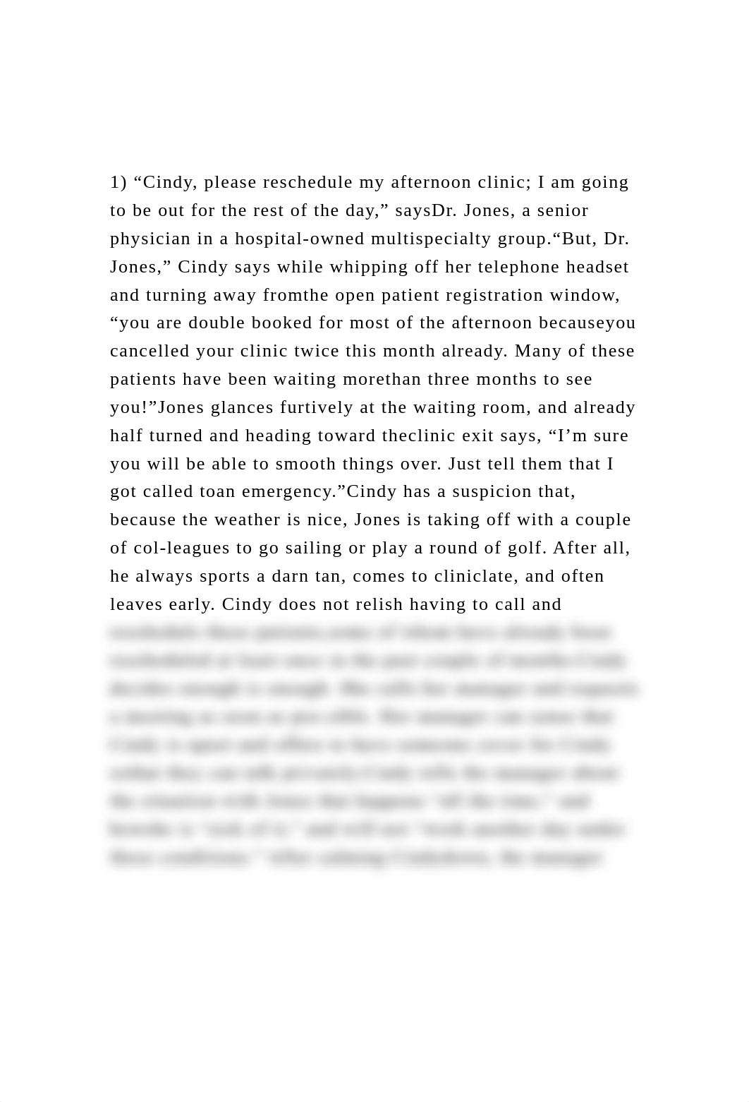 1) "Cindy, please reschedule my afternoon clinic; I am going to .docx_dzzo52pt0fm_page2
