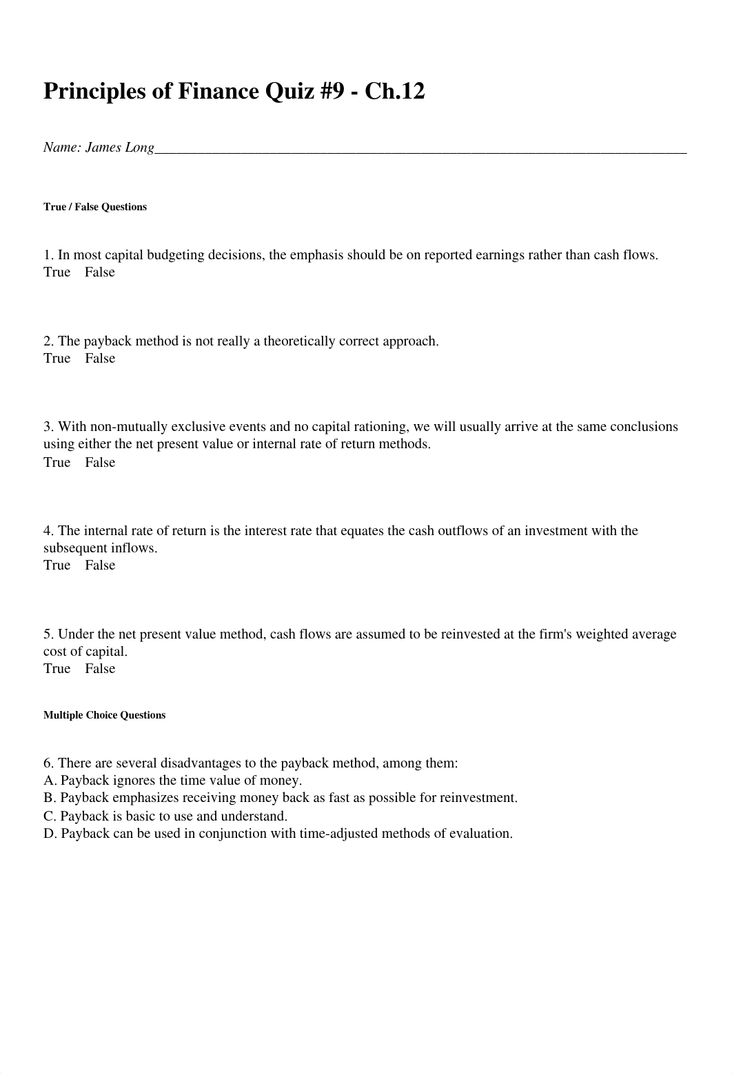 Principles of Finance Quiz #9 - Ch.12.docx_dzzzc4a07vl_page1