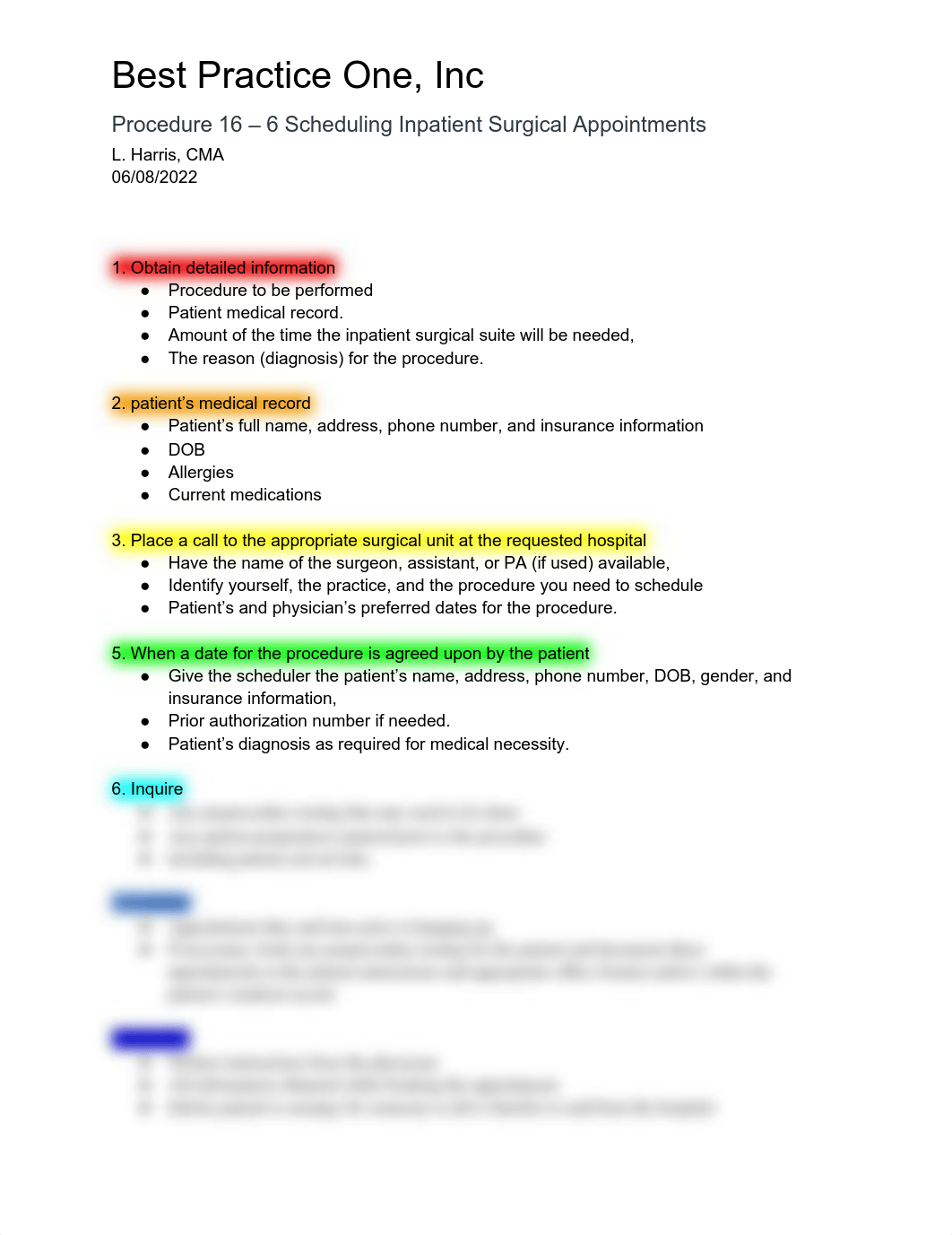 Procedure 16 - 6 Scheduling Inpatient Surgical Appointments.pdf_dzzzrmn6570_page1