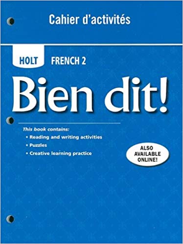 Bien dit! Cahier d'activites 1st Edition Rinehart, Winston and Holt