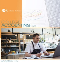 College Accounting (Chapters 1-27) 22nd Edition James A Heintz, Robert W Parry