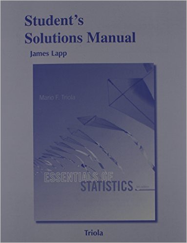 Essentials of Statistics 6th Edition Mario F. Triola