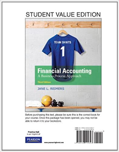 Financial Accounting: Business Process Approach 3rd Edition Jane L Reimers