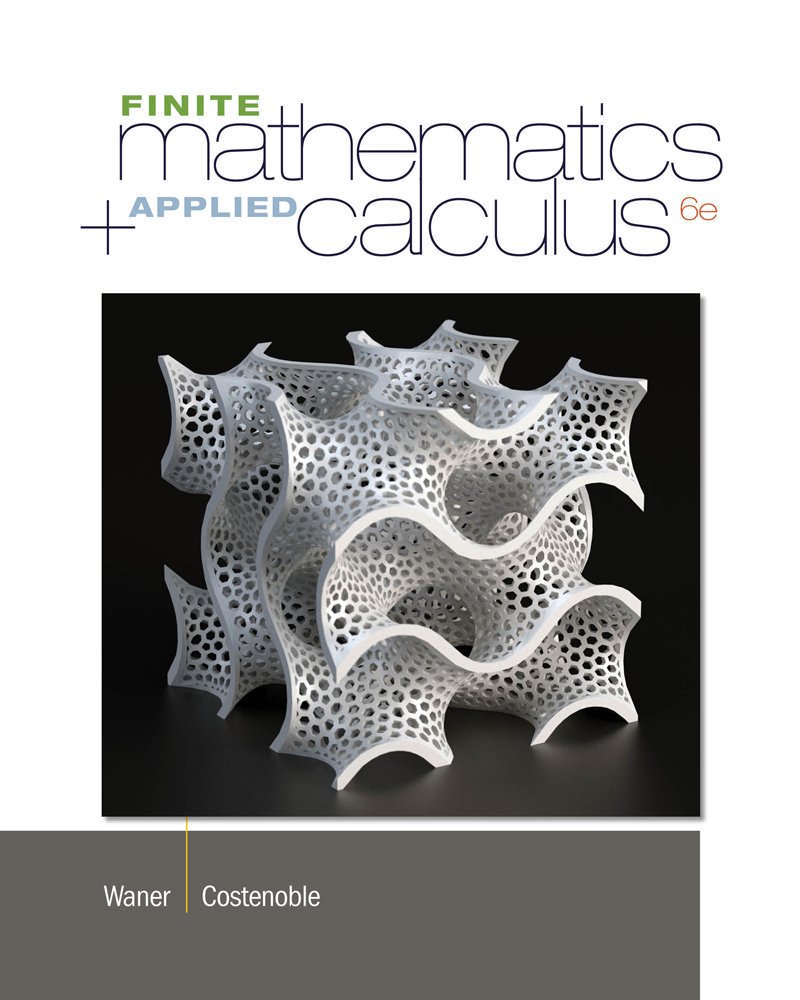 Finite Math and Applied Calculus 5th Edition Stefan Waner, Steven Costenoble