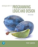 Starting out with Programming Logic and Design 5th Edition Tony Gaddis