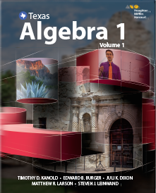 Texas Algebra 1 1st Edition Edward B. Burger, Juli K. Dixon, Steven J. Leinwand, Timothy D. Kanold