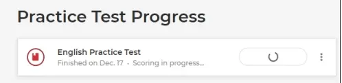 Practice Test Progress