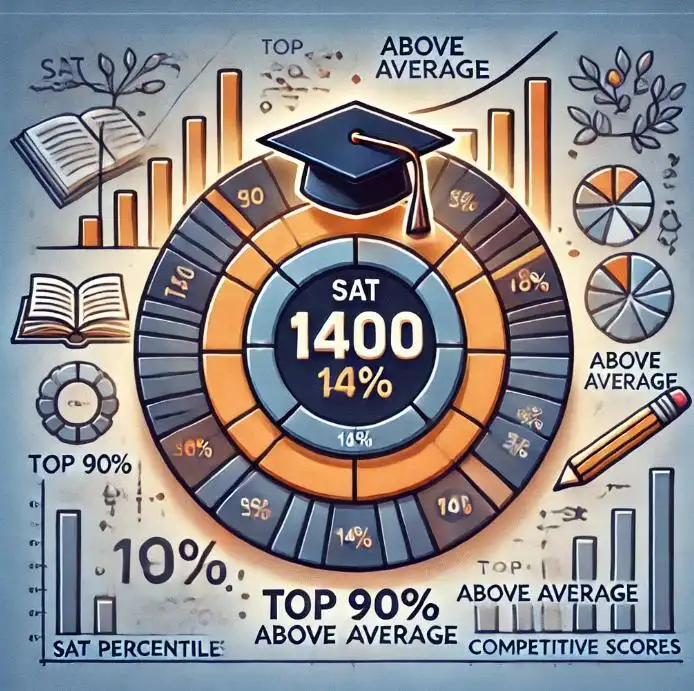 SAT 1400 percentile chart