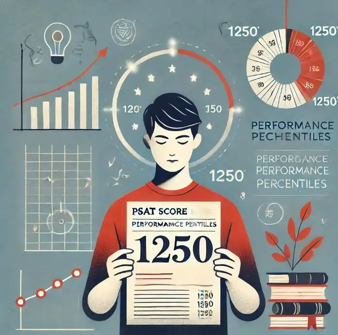 Student with a PSAT 1250 score