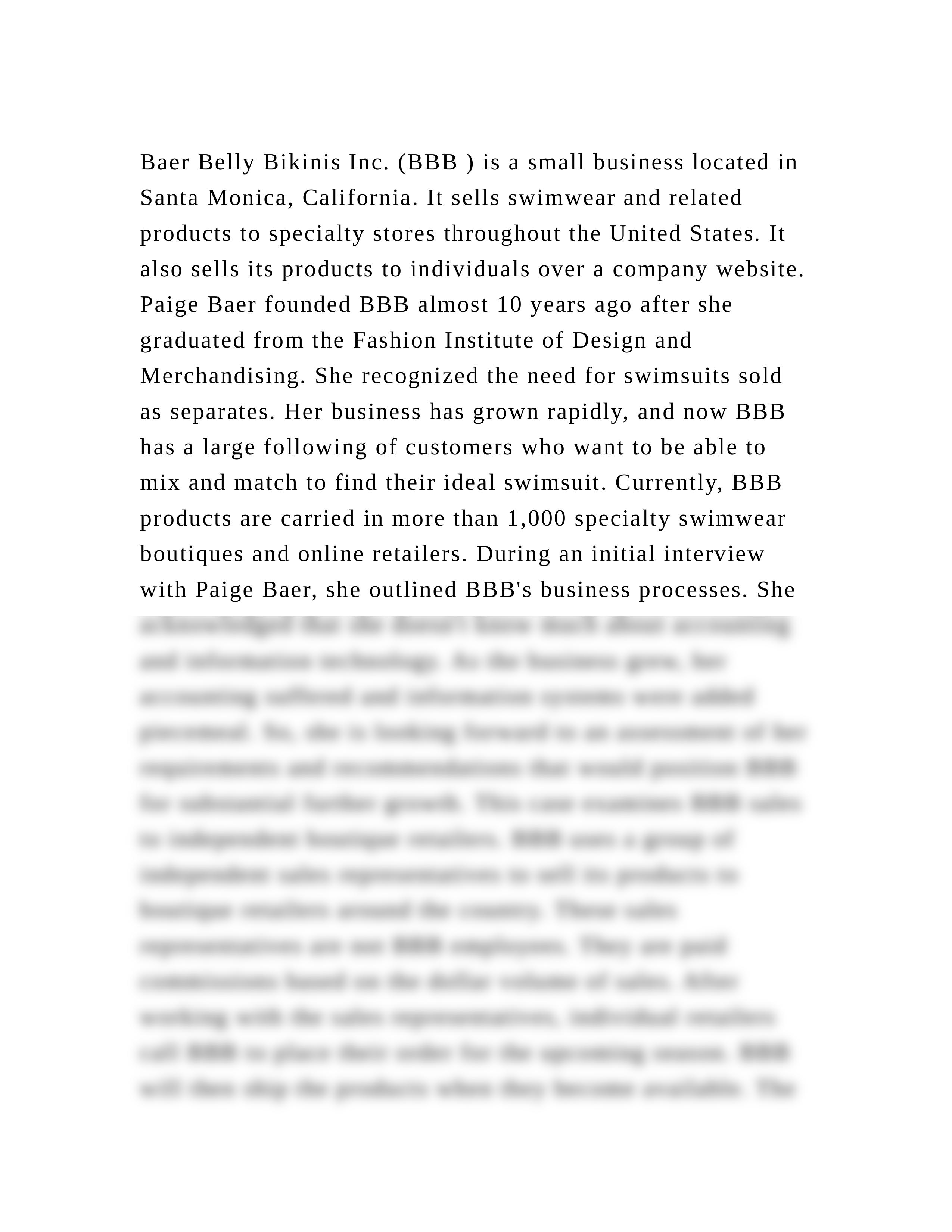 Baer Belly Bikinis Inc. (BBB ) is a small business located in Santa .docx_d0edinrgbw7_page2