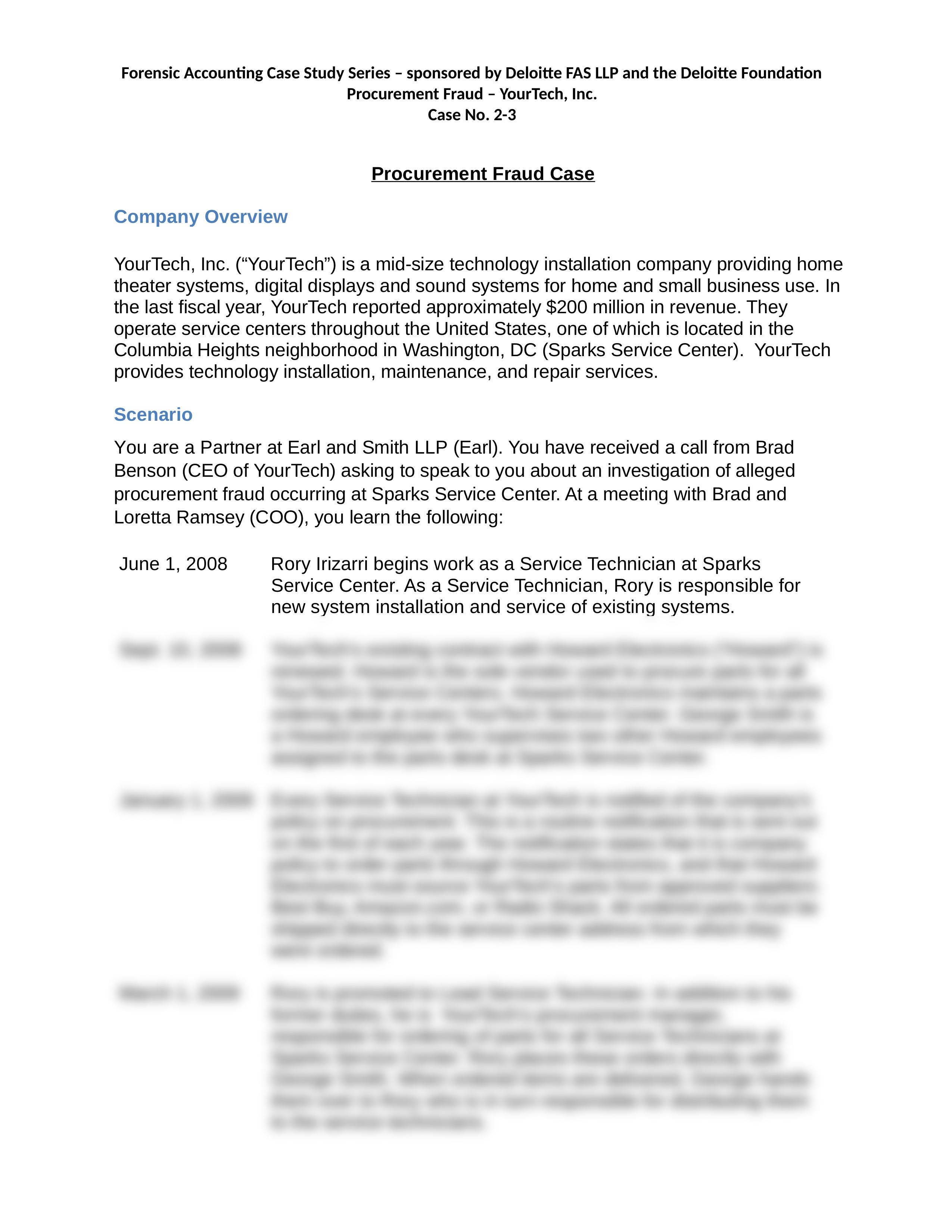 2-3 Procurement Fraud Case Study - YourTech_Overview and directions.docx_d0mn26cbd2g_page2