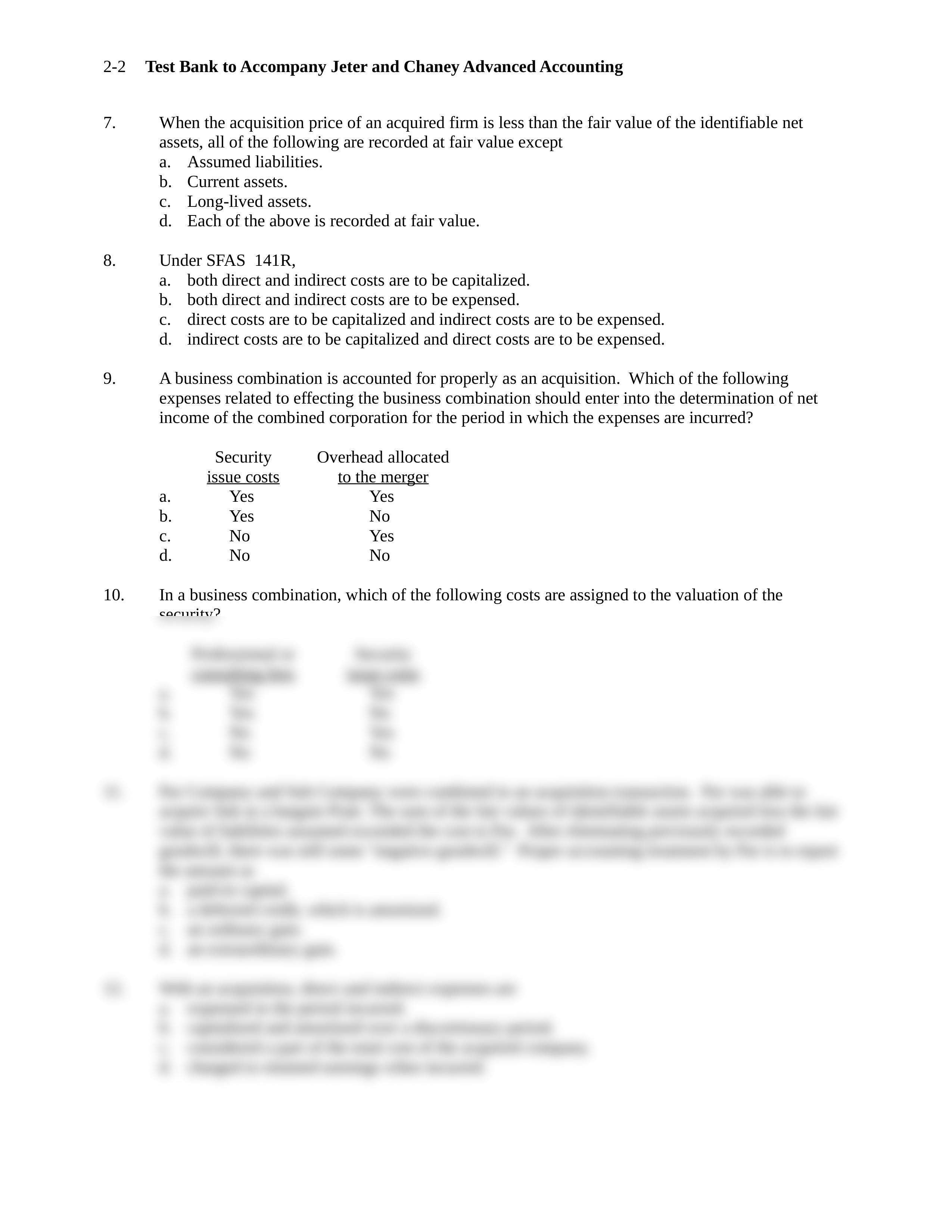 Test Bank for Advanced Accounting 4th Edition Jeter, Chaney_d1etsmsqz3s_page2