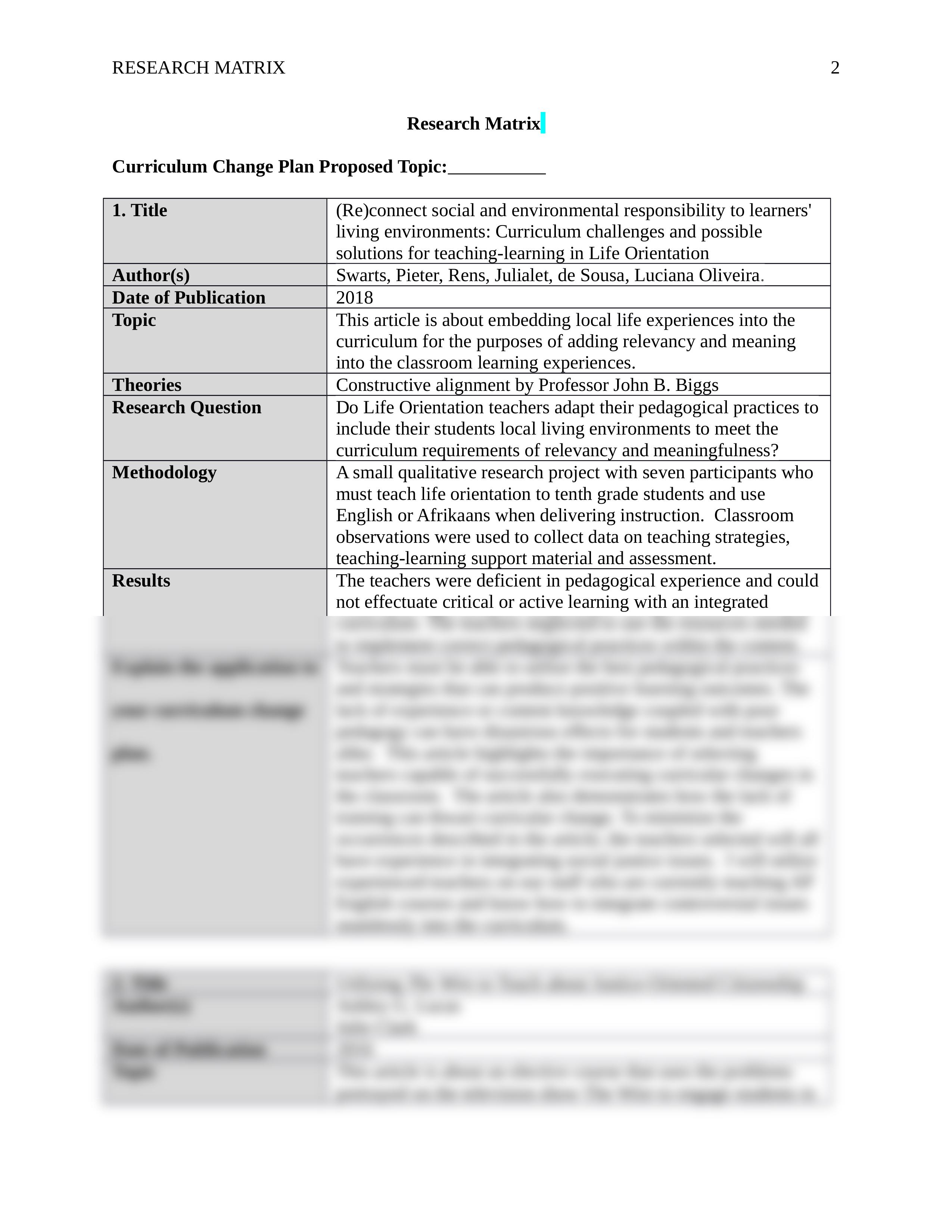 Curriculum Change Plan Part 1 - Research Matrix SHAREABLE DR BRADSHAW EDUC 771.docx_d1goco3m9j7_page2