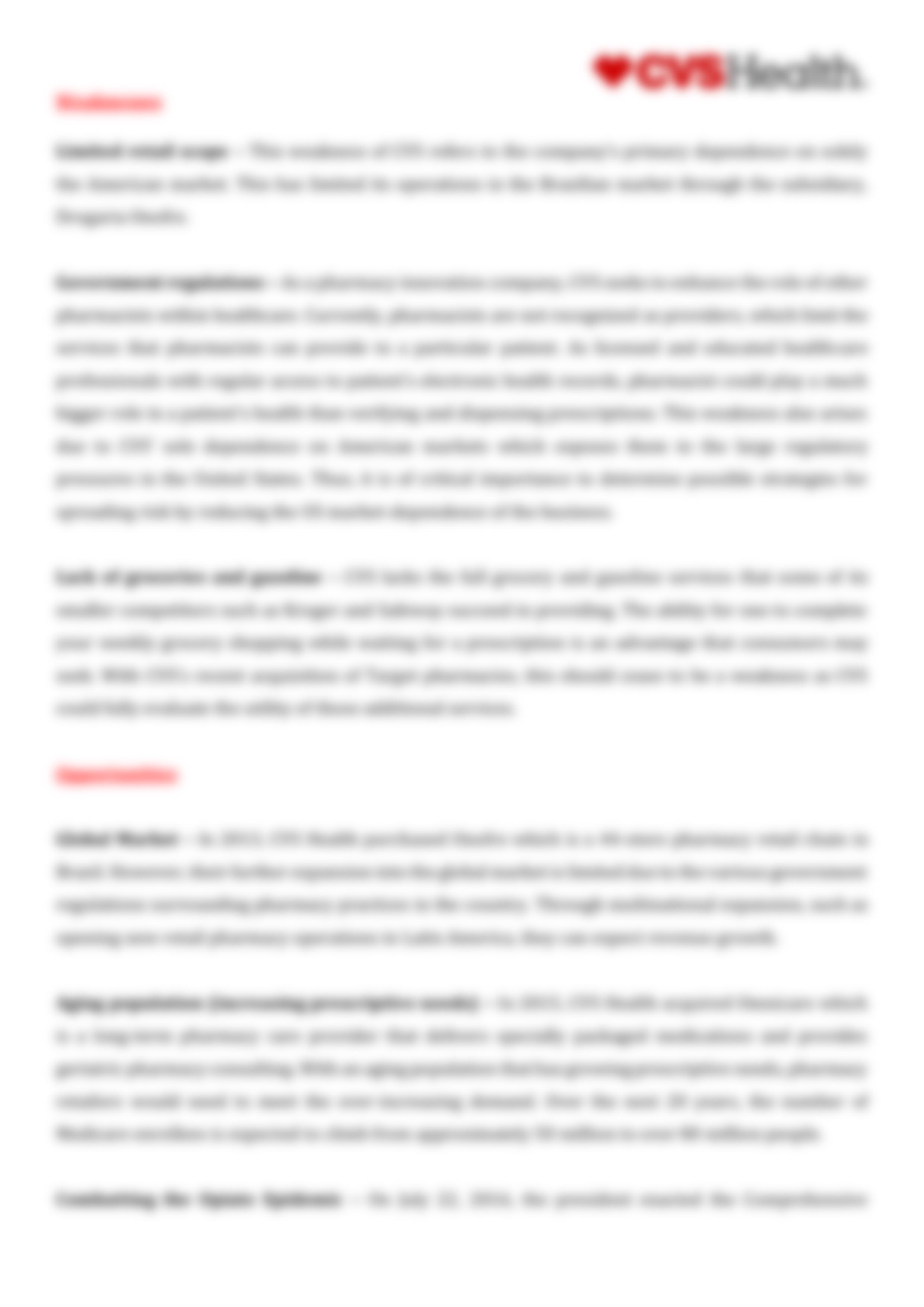 Marketing Research SWOT - CVS Health.pdf_d1gwmbjm4us_page5