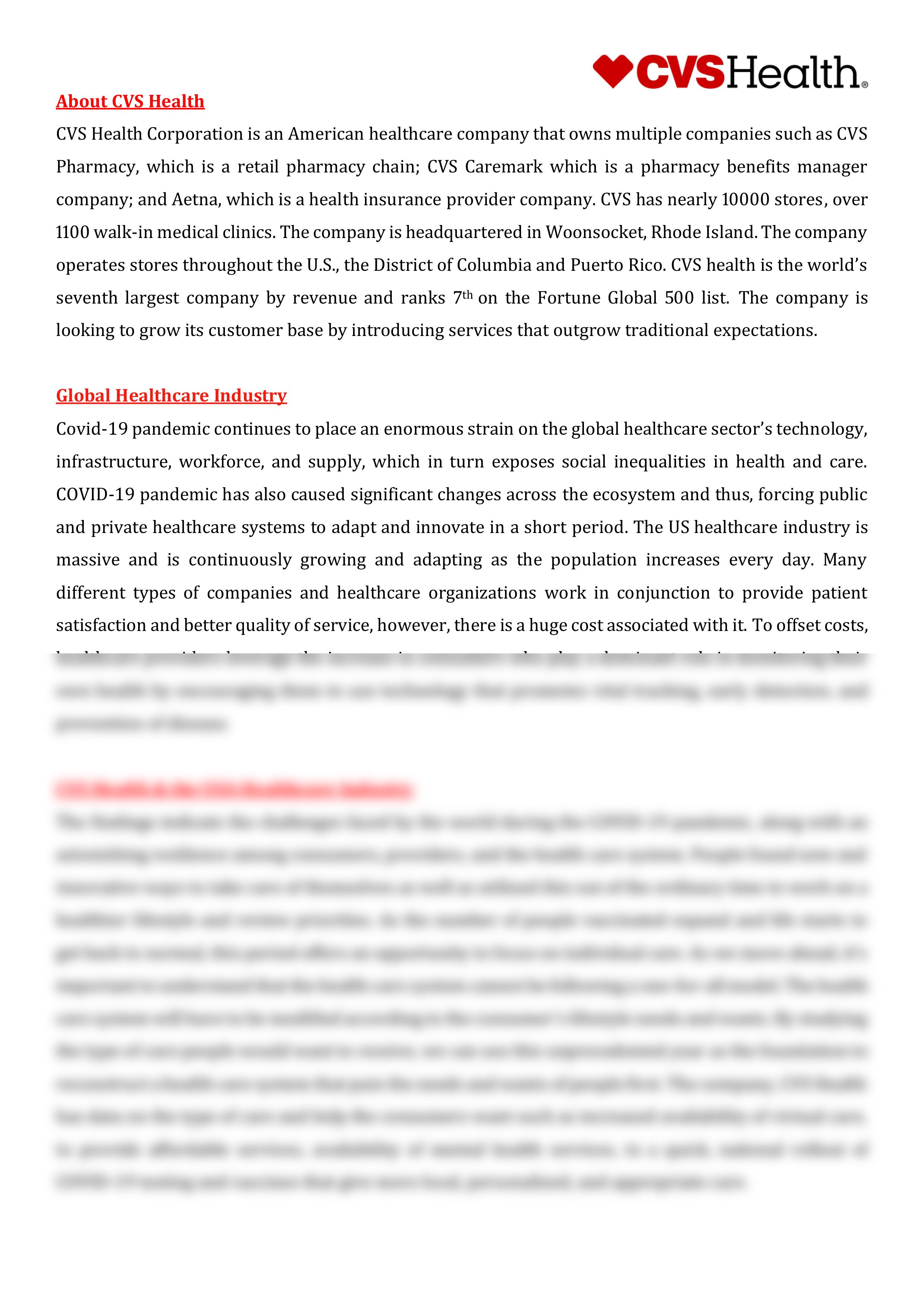 Marketing Research SWOT - CVS Health.pdf_d1gwmbjm4us_page2