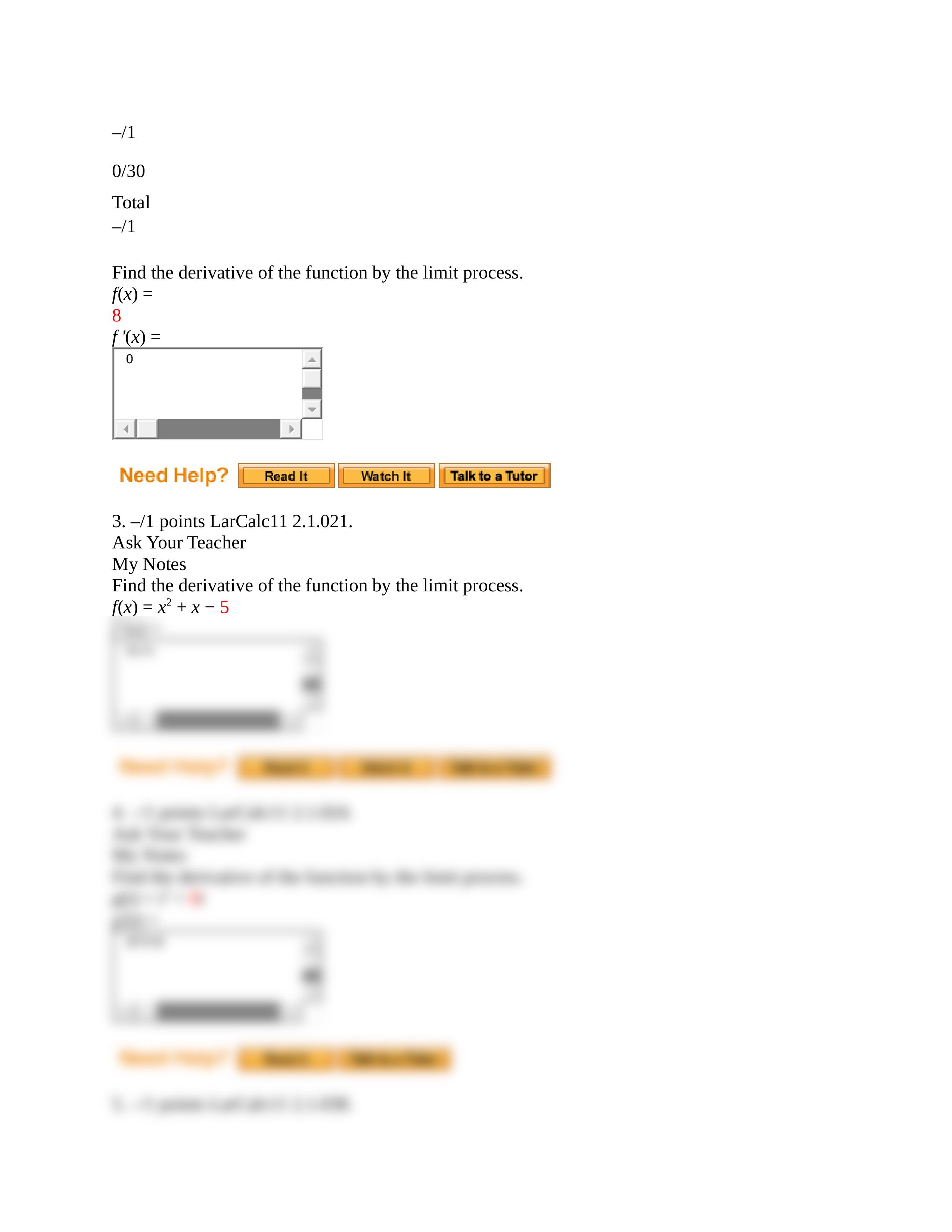 2.1 Homework - Derivative and Tangent Line Problem.docx_d4diaxobt8f_page2