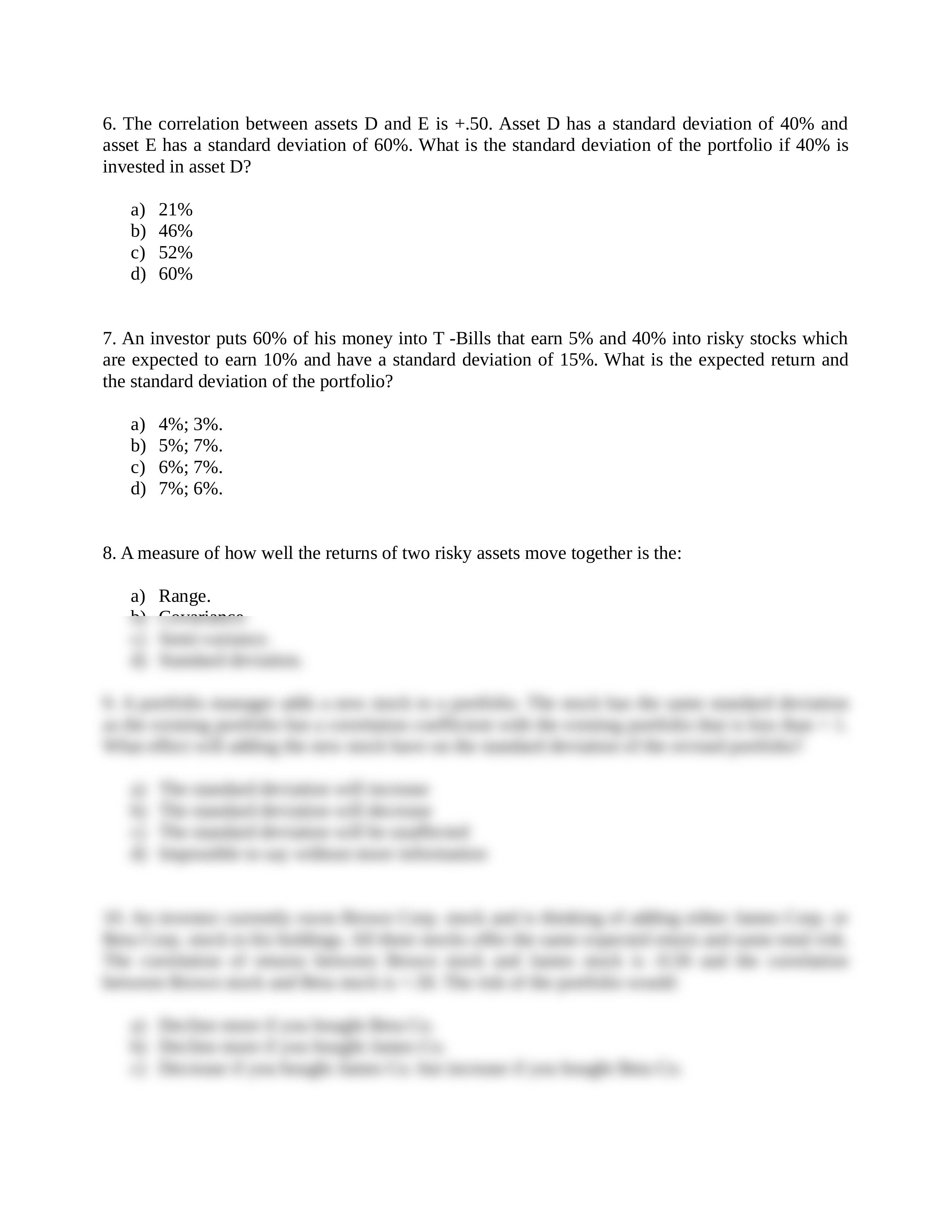 PRACTICE EXAM QUESTIONS ON RETURN, RISK AND SML_d4m45ppe7l0_page2