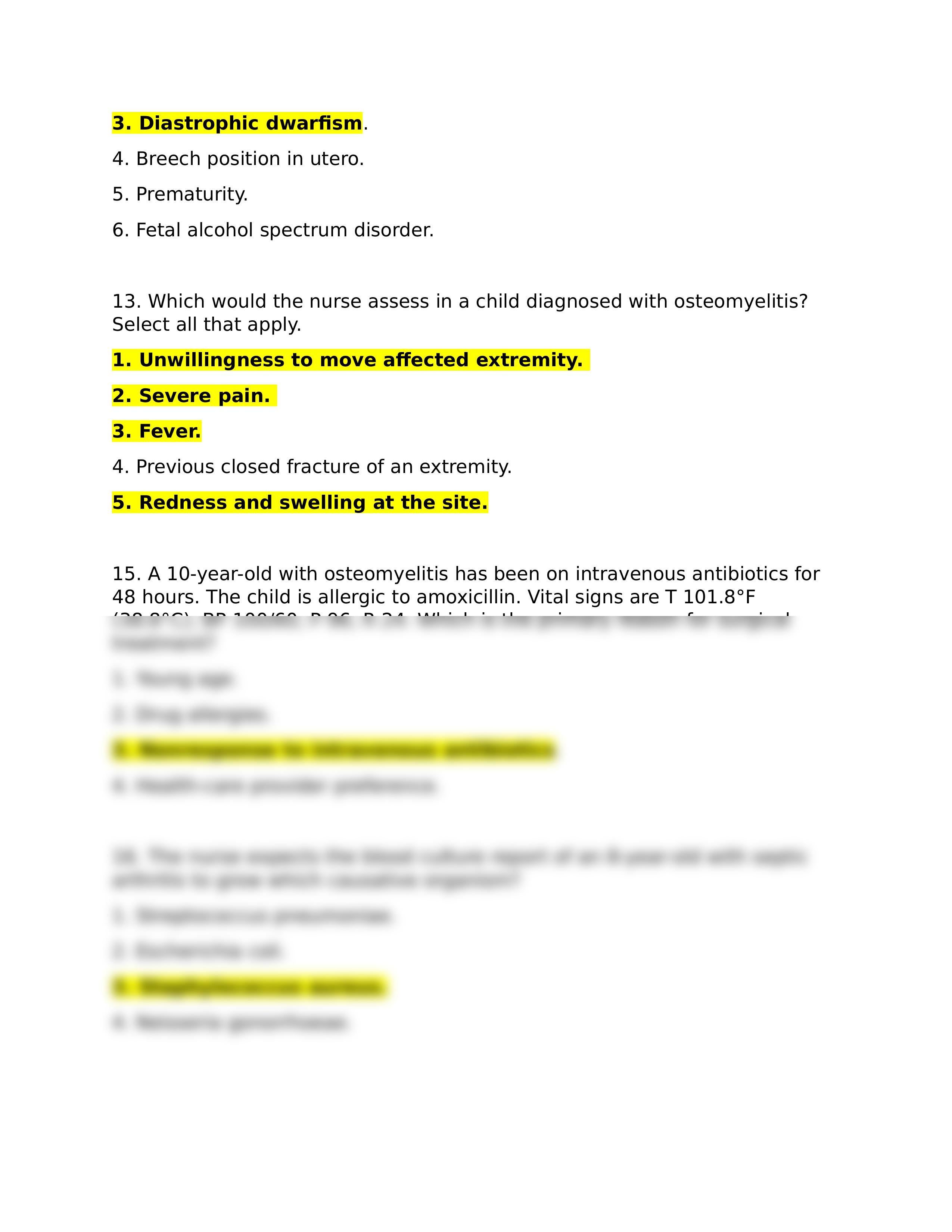 Test 6 Chapter 48 Musculoskeletal or Articular Dysfunction Pediatric Success NCLEX Practice Question_d53b7i3v64j_page2