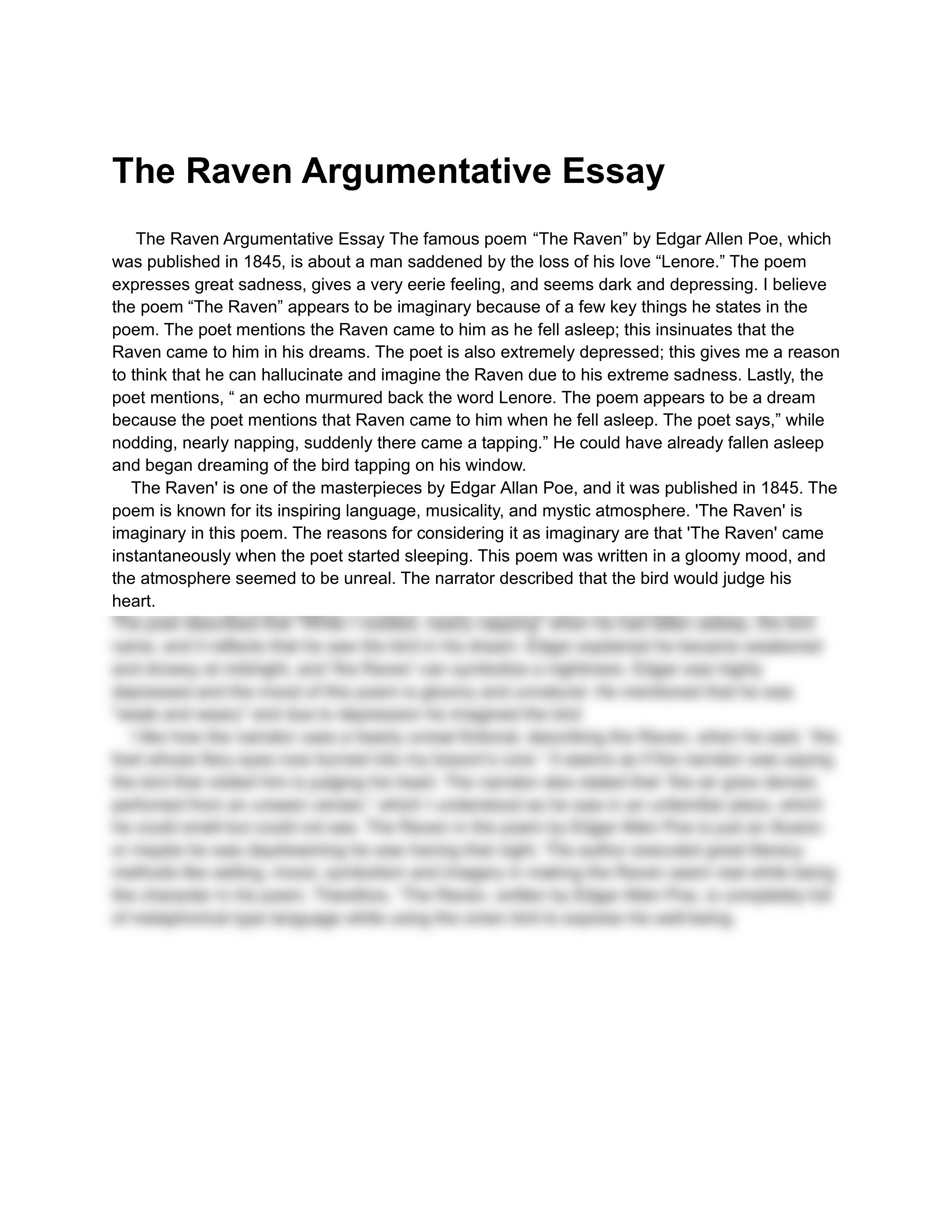 The Raven Argumentative Essay.pdf_d6ne5vdau9c_page1