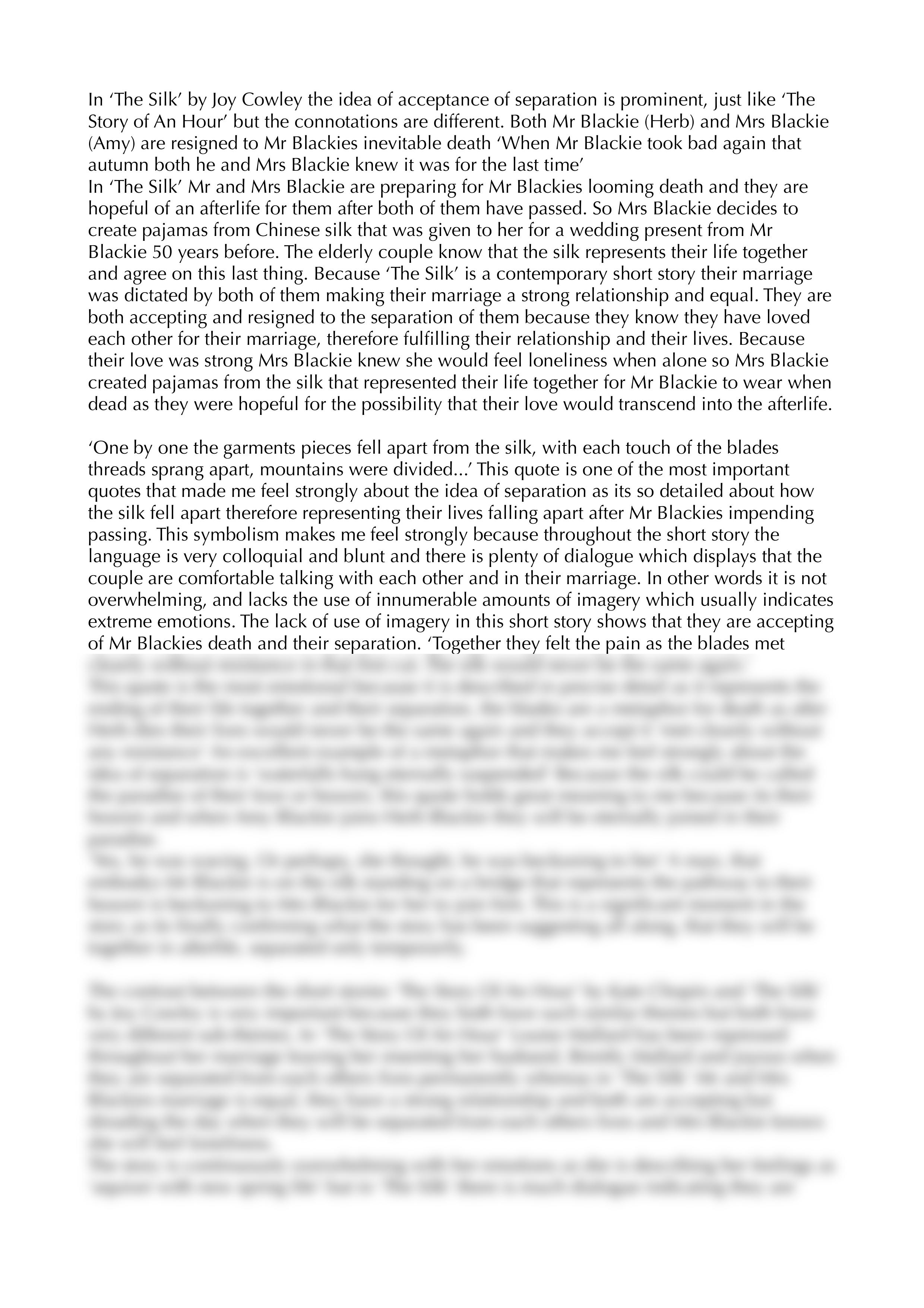 114253994-Textual-Analysis-of-techniques-used-in-The-Story-of-an-Hour-by-Kate-Chopin-and-The-Silk-by_d7watomb1ni_page2