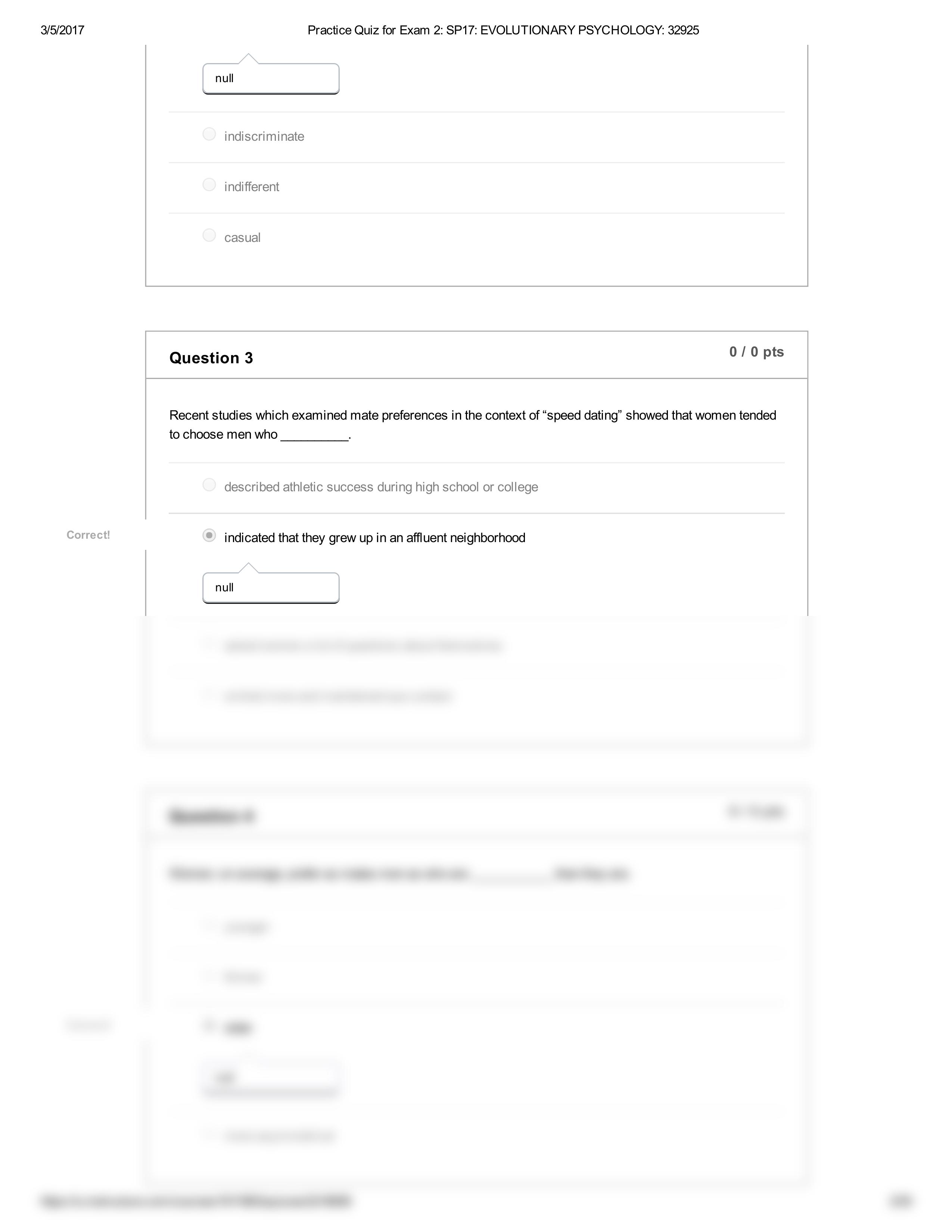 Practice Quiz for Exam 2_ SP17_ EVOLUTIONARY PSYCHOLOGY_ 32925_d8d25waslww_page2