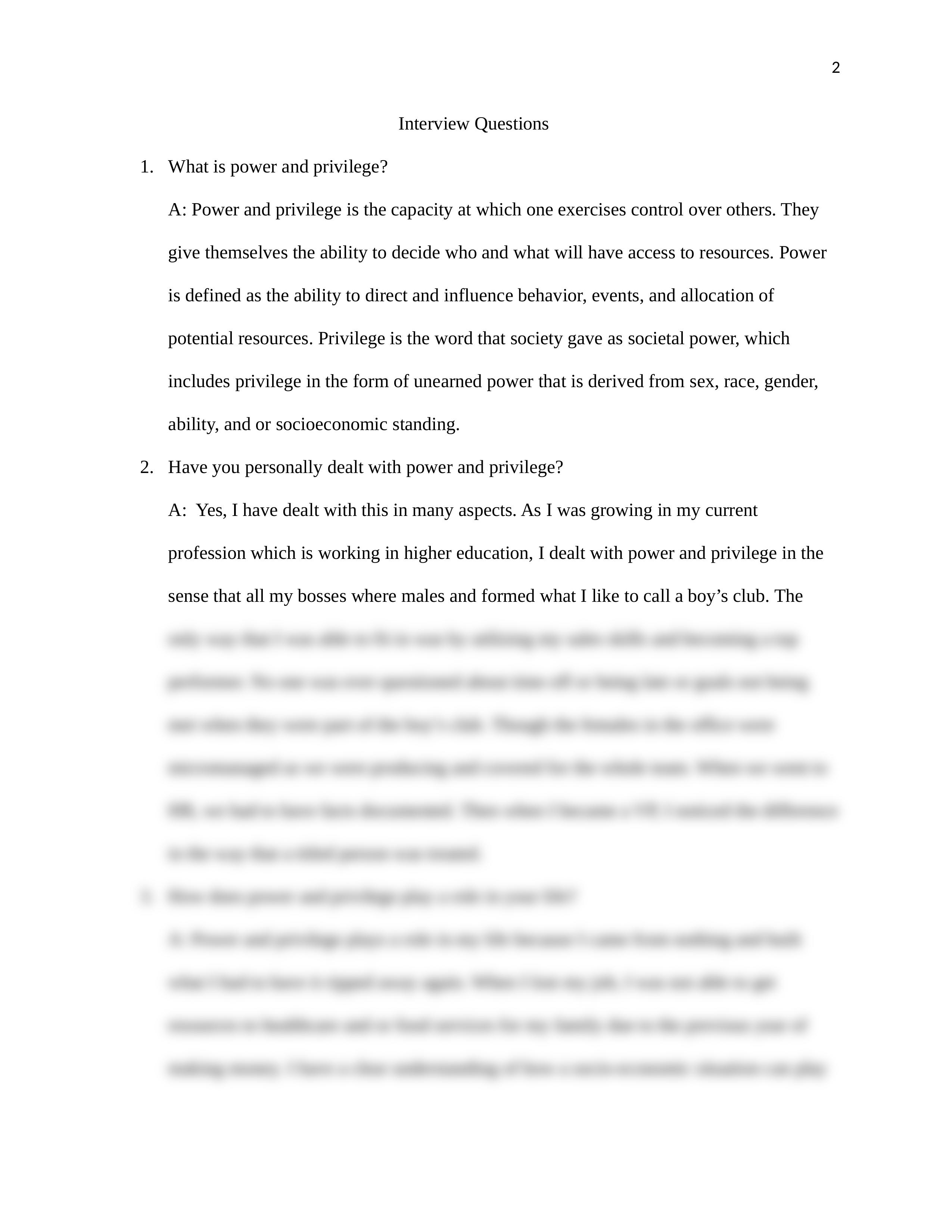 POWER AND PRIVILEGE INTERVIEW NFT 6103 WEEK 5.docx_d8ppq9v8718_page2