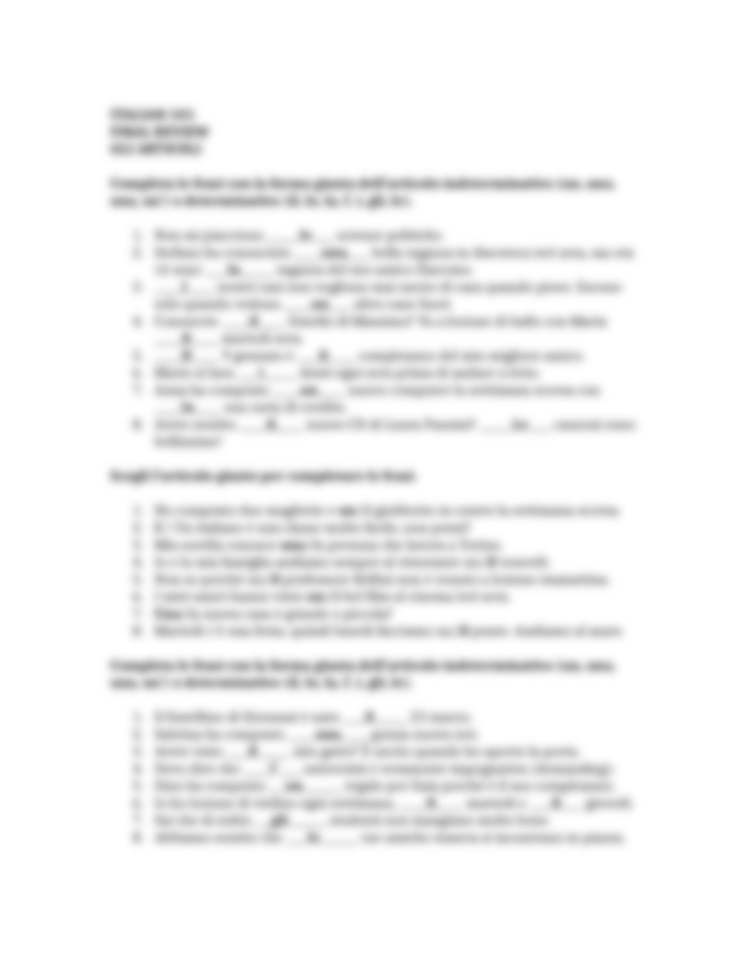 ITALIAN 101 FINAL REVIEW -- ANSWER KEY1.docx_d8x78kqzf2g_page5