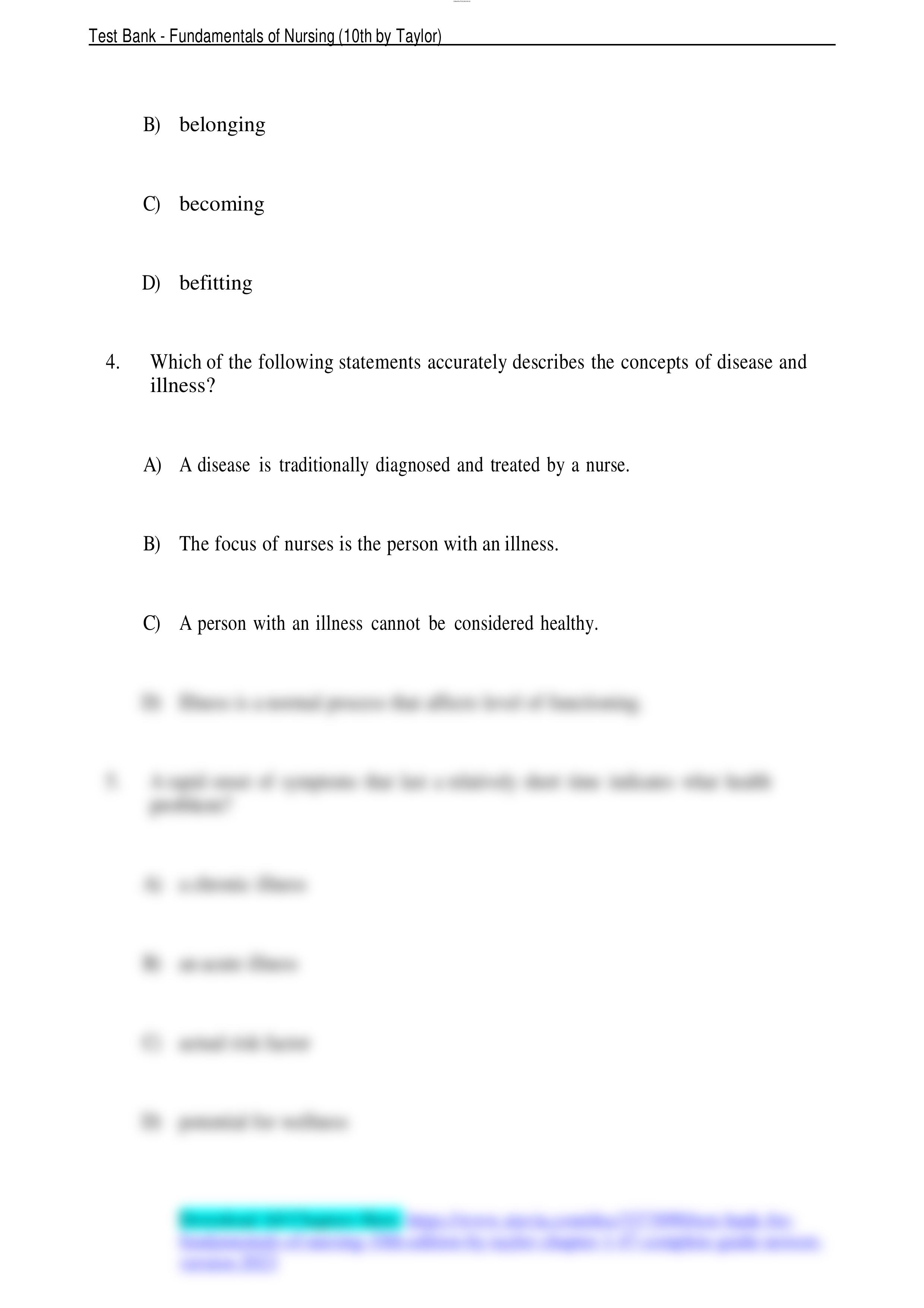 Test Bank for Fundamentals of Nursing 10th Edition by Taylor.pdf_dbnuatw5op8_page2