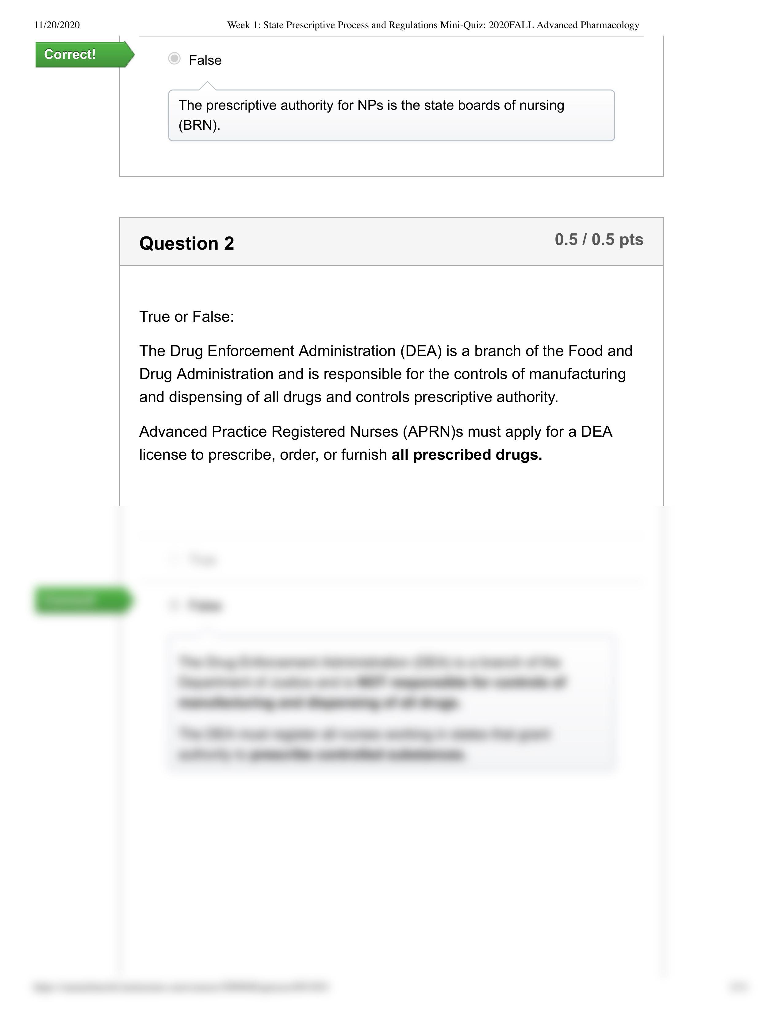 Week 1_ State Prescriptive Process and Regulations Mini-Quiz_ 2020FALL Advanced Pharmacology.pdf_dck538mj8nn_page2