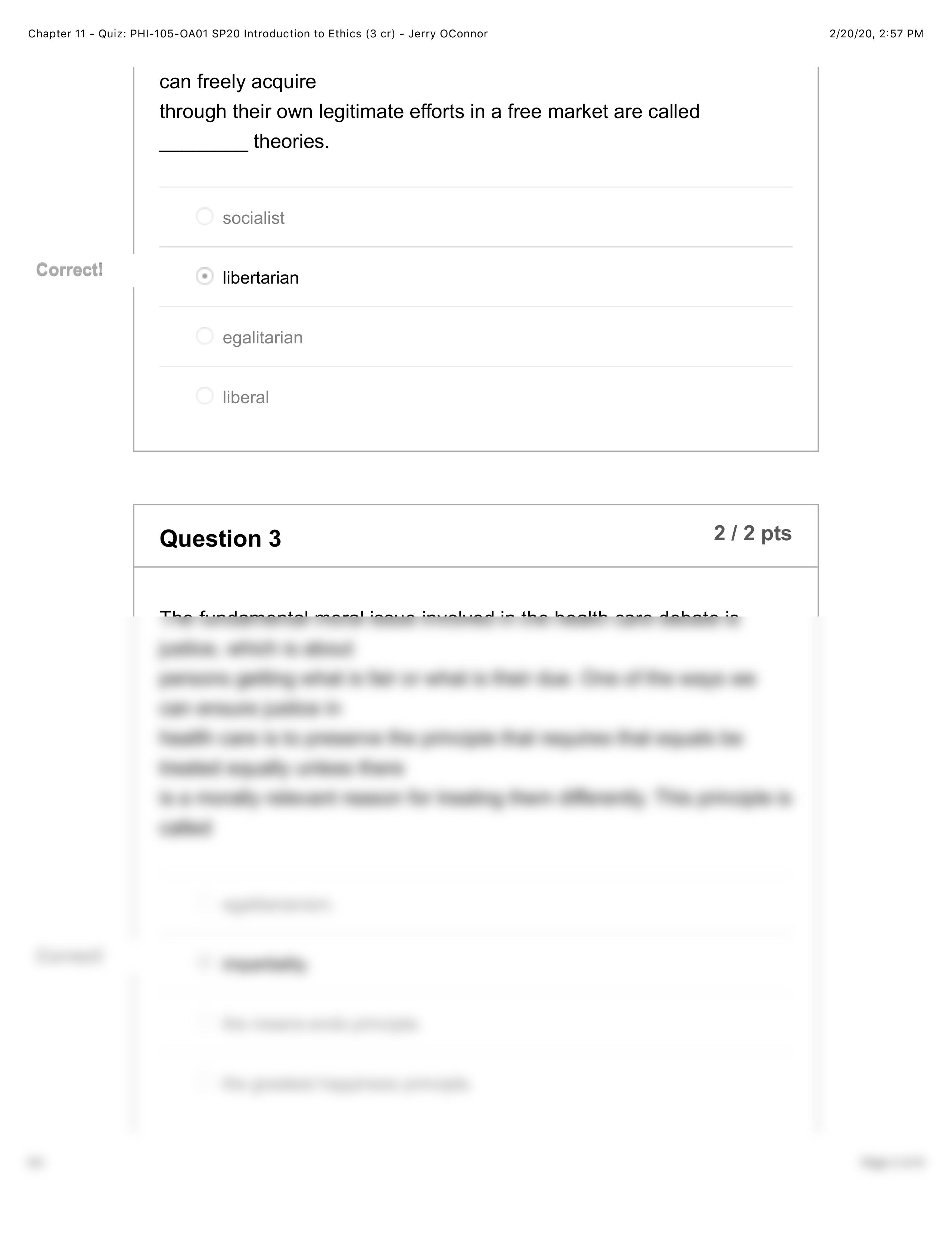 Chapter 11 - Quiz: PHI-105-OA01 SP20 Introduction to Ethics (3 cr) - Jerry OConnor.pdf_dcrctc2d58w_page2