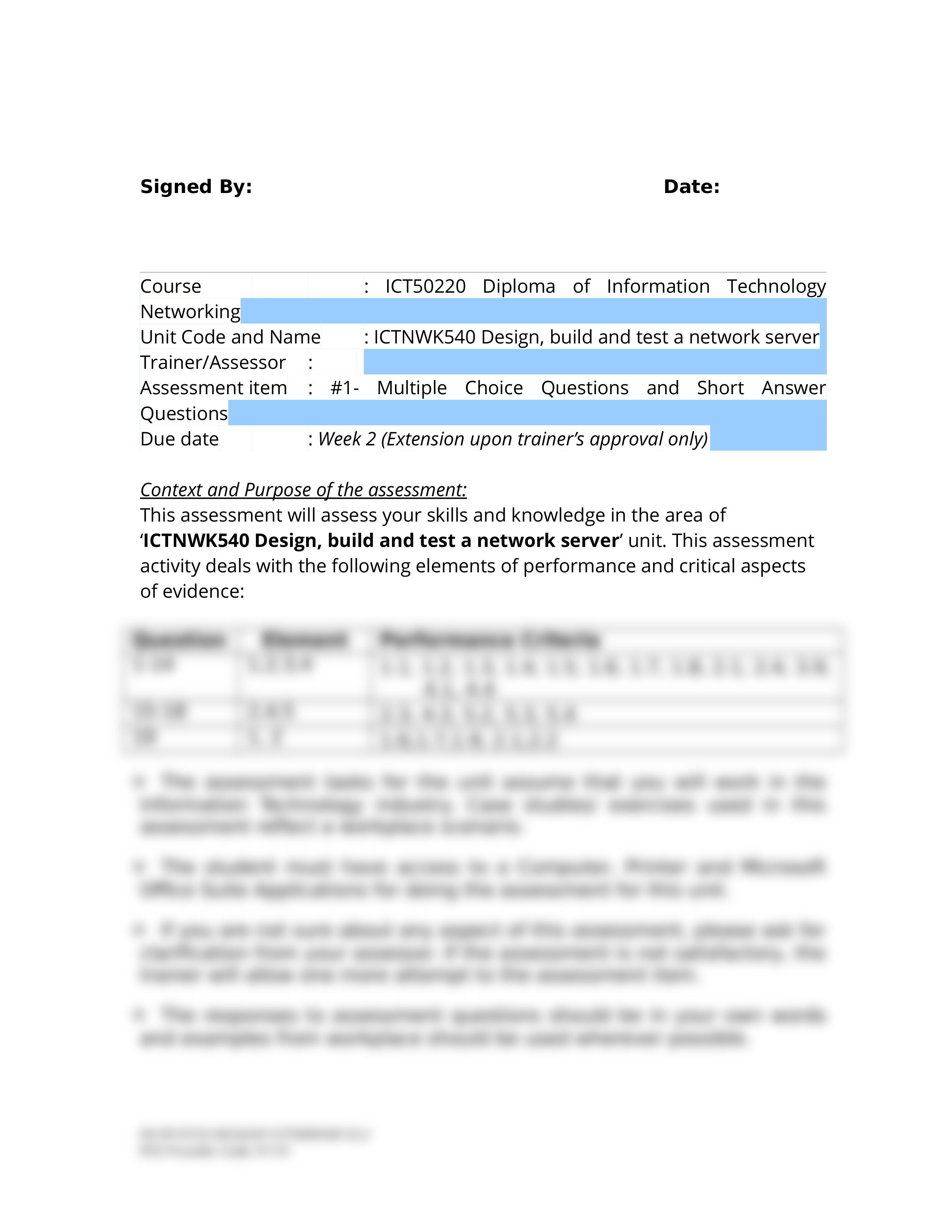 ICTNWK540  - Assessment 1 - MCQs and SAQs.docx_dctlqlcsxnw_page2