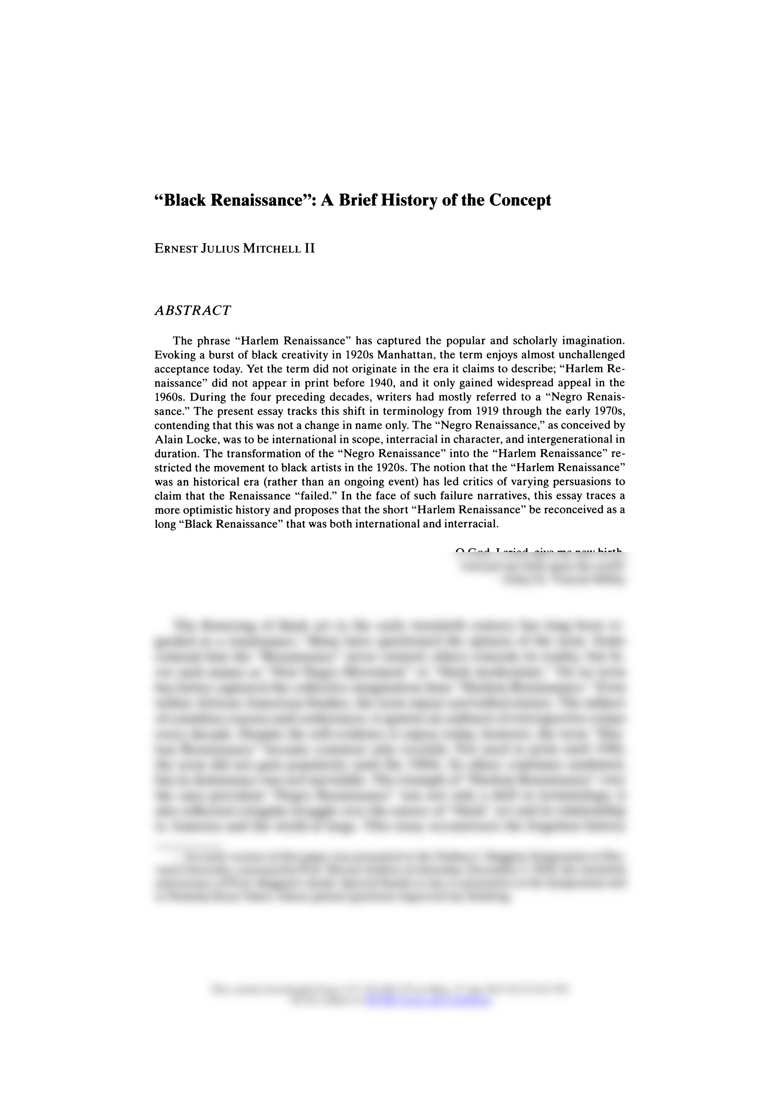 Black Renaissance"A- BriefHistoryoftheConcept Ernest Julius Mitchell II_dcum864gmw3_page2