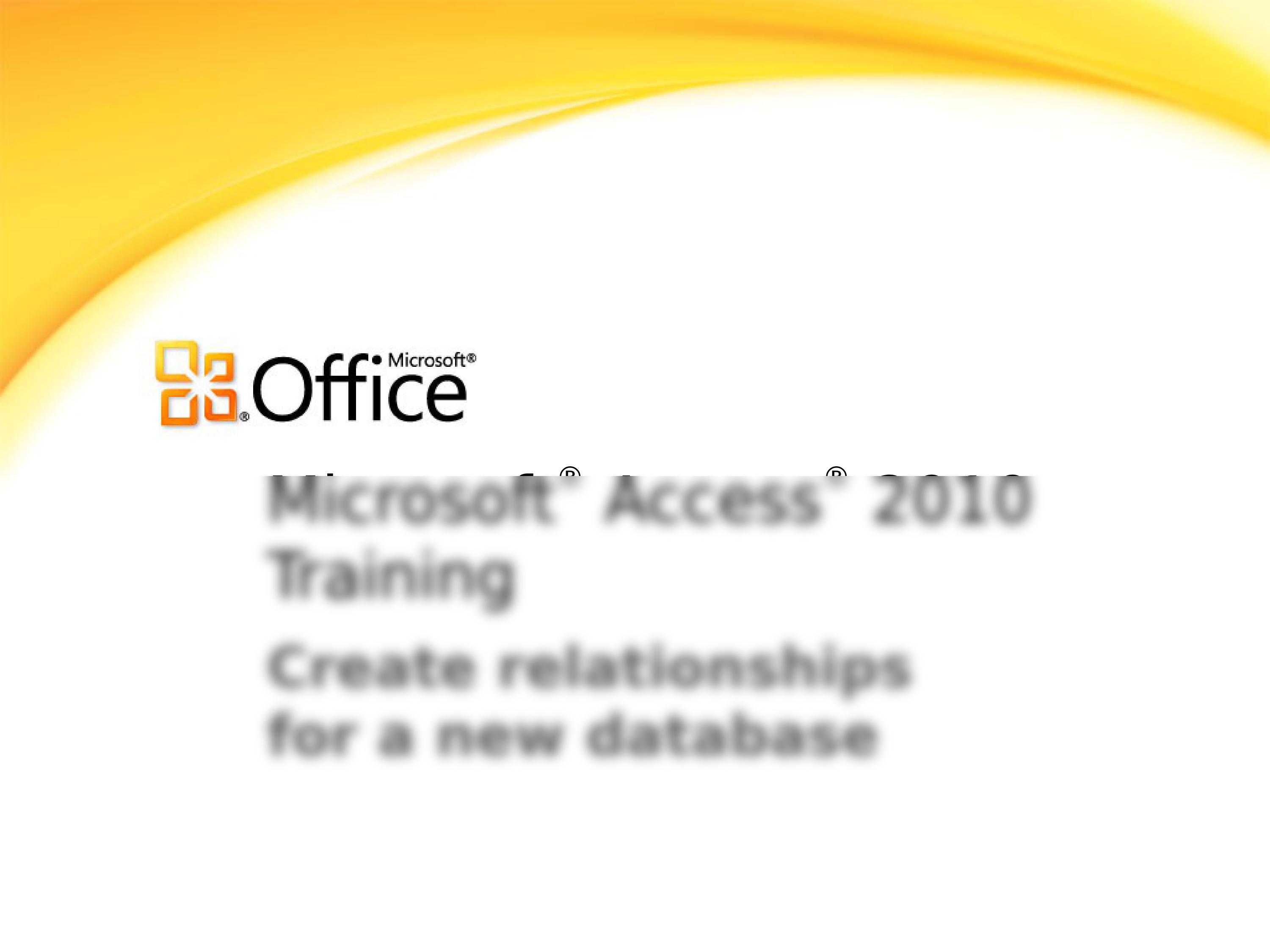 Training Presentation - Create relationships for a new database_dfgwys404l3_page2